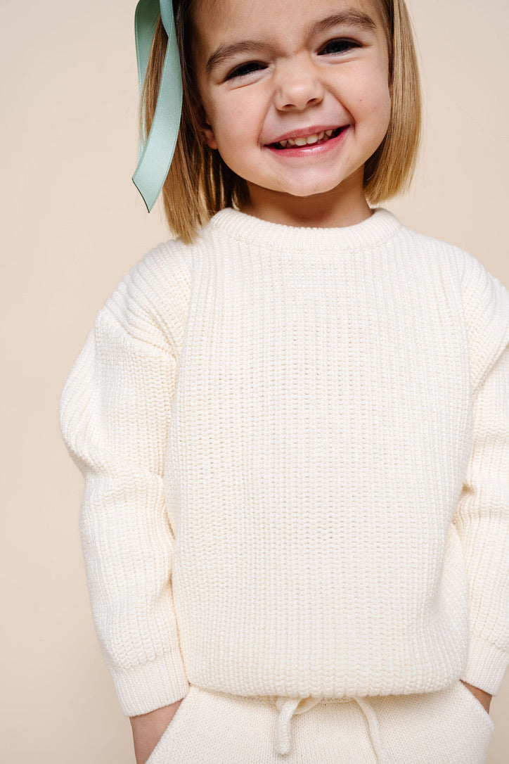 Knit Chunky Sweater - Ivory