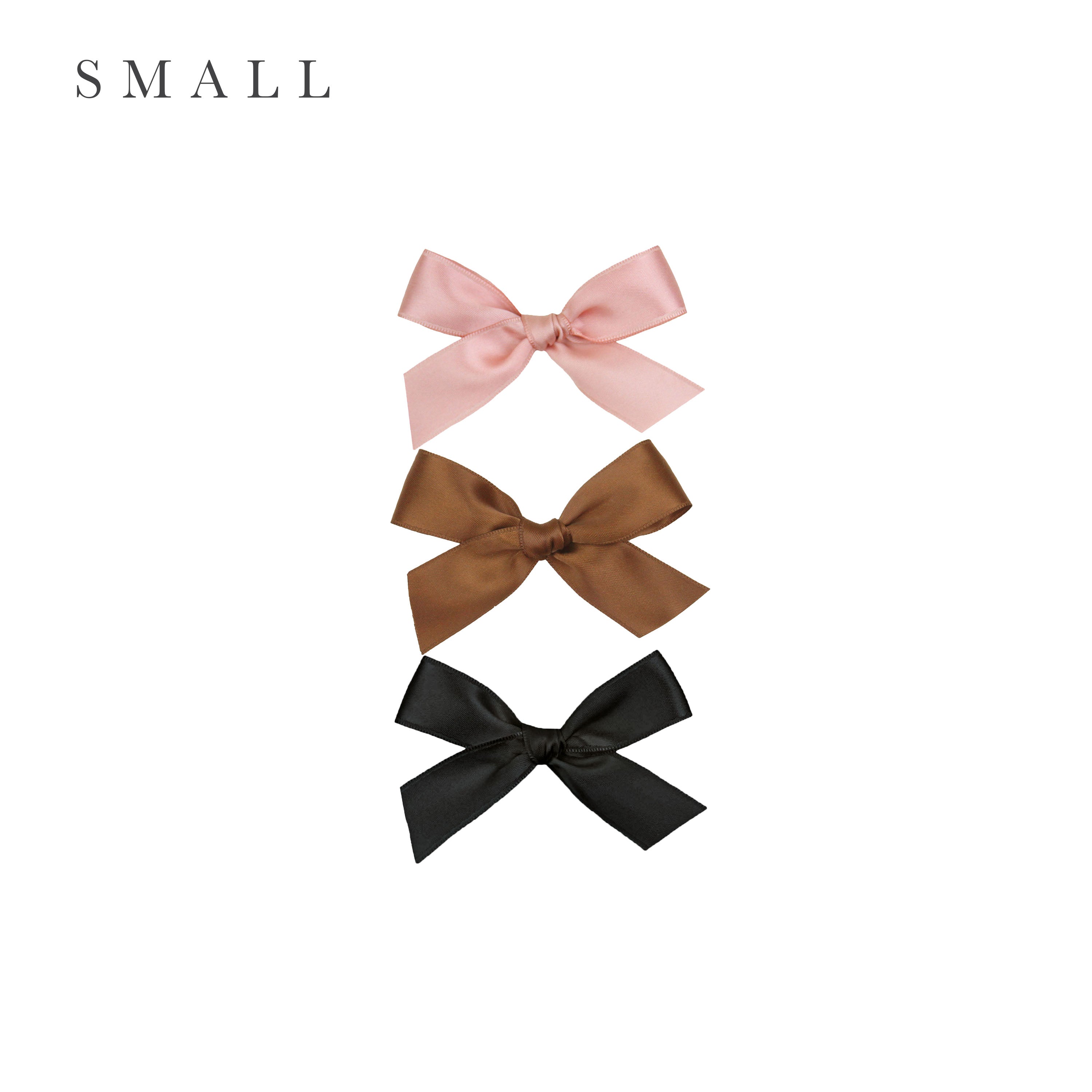 Satin Bow 3 Pack: Chocolate Clips