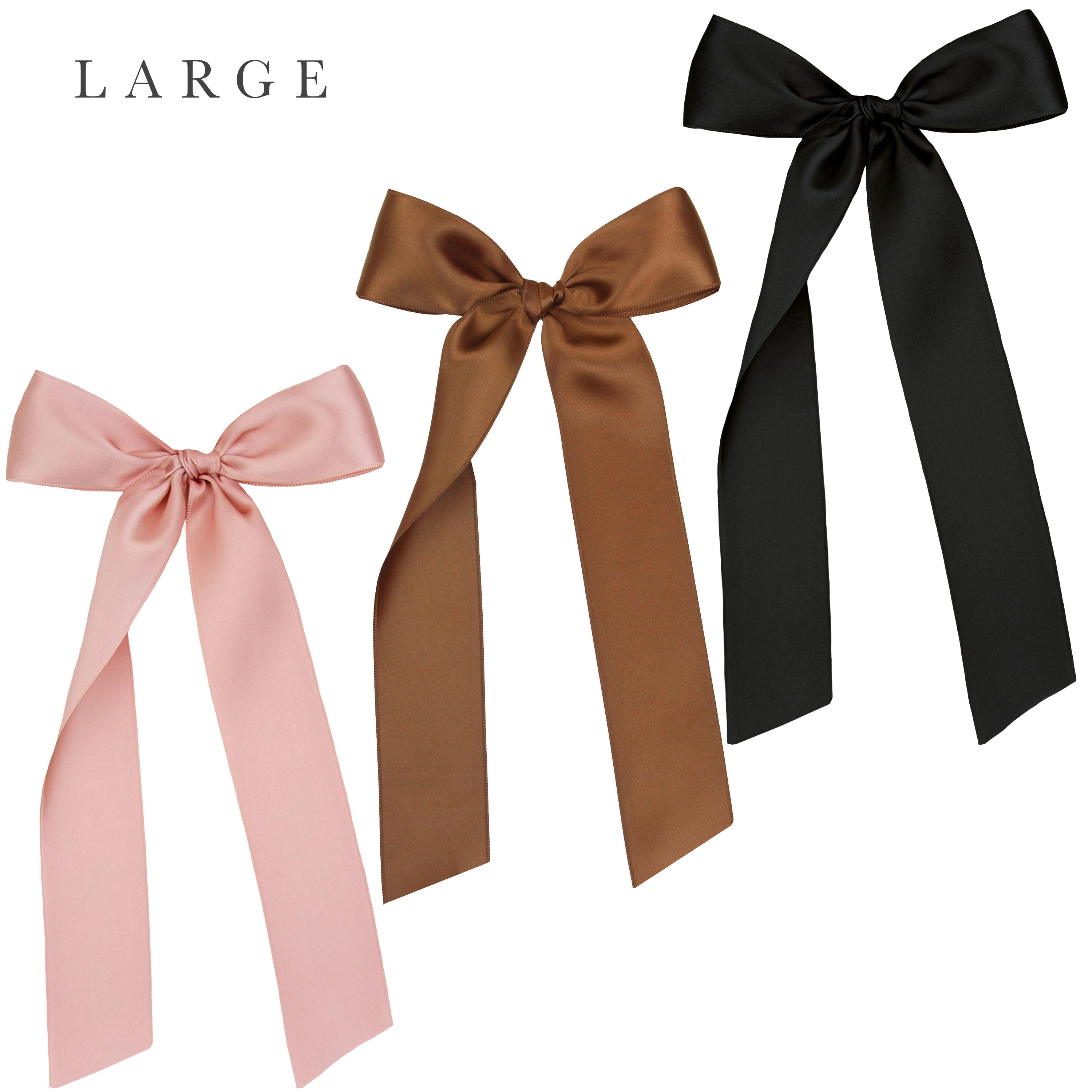 Satin Bow 3 Pack: Chocolate Sash Clips