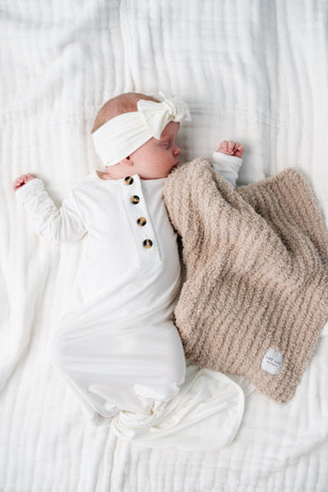 Chenille Blanket - Oatmeal - Mini/Lovey