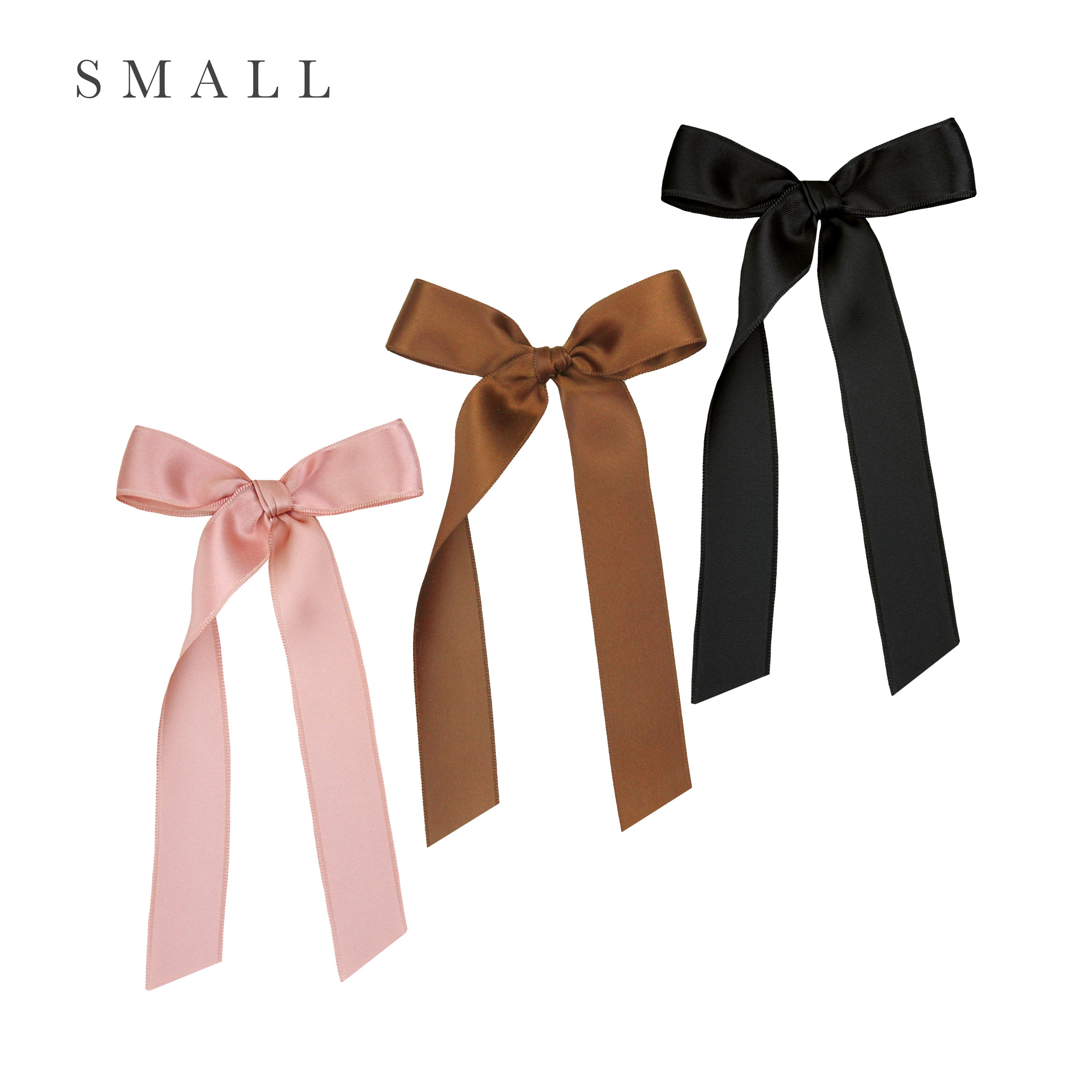 Satin Bow 3 Pack: Chocolate Sash Clips