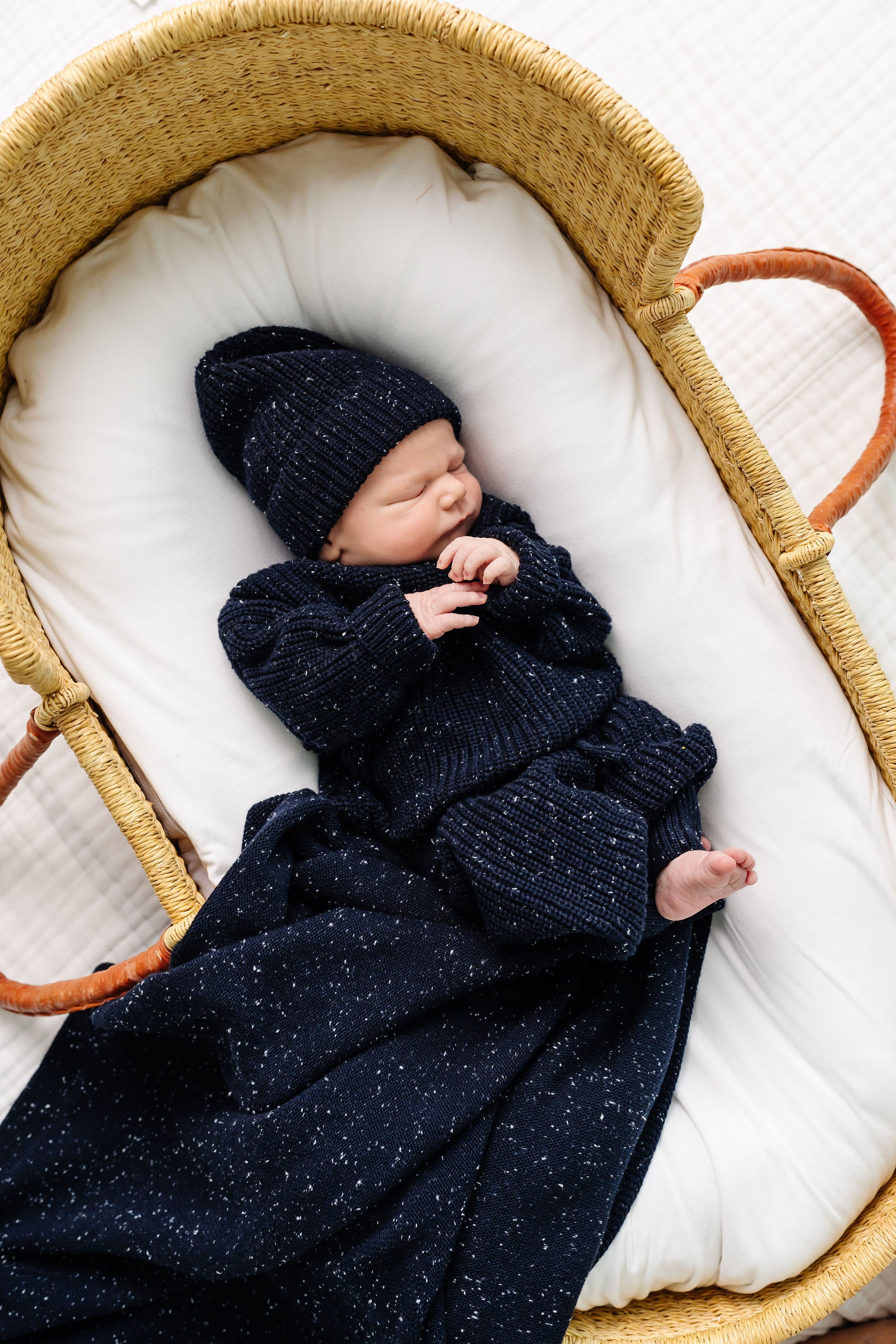 Knit Beanie - Navy Speckle