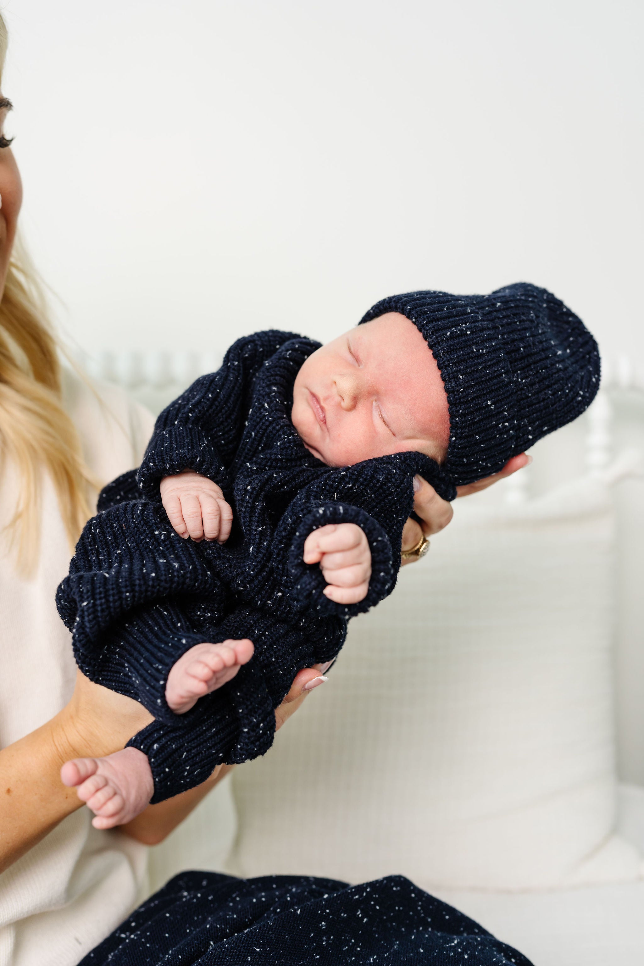 Knit Beanie - Navy Speckle