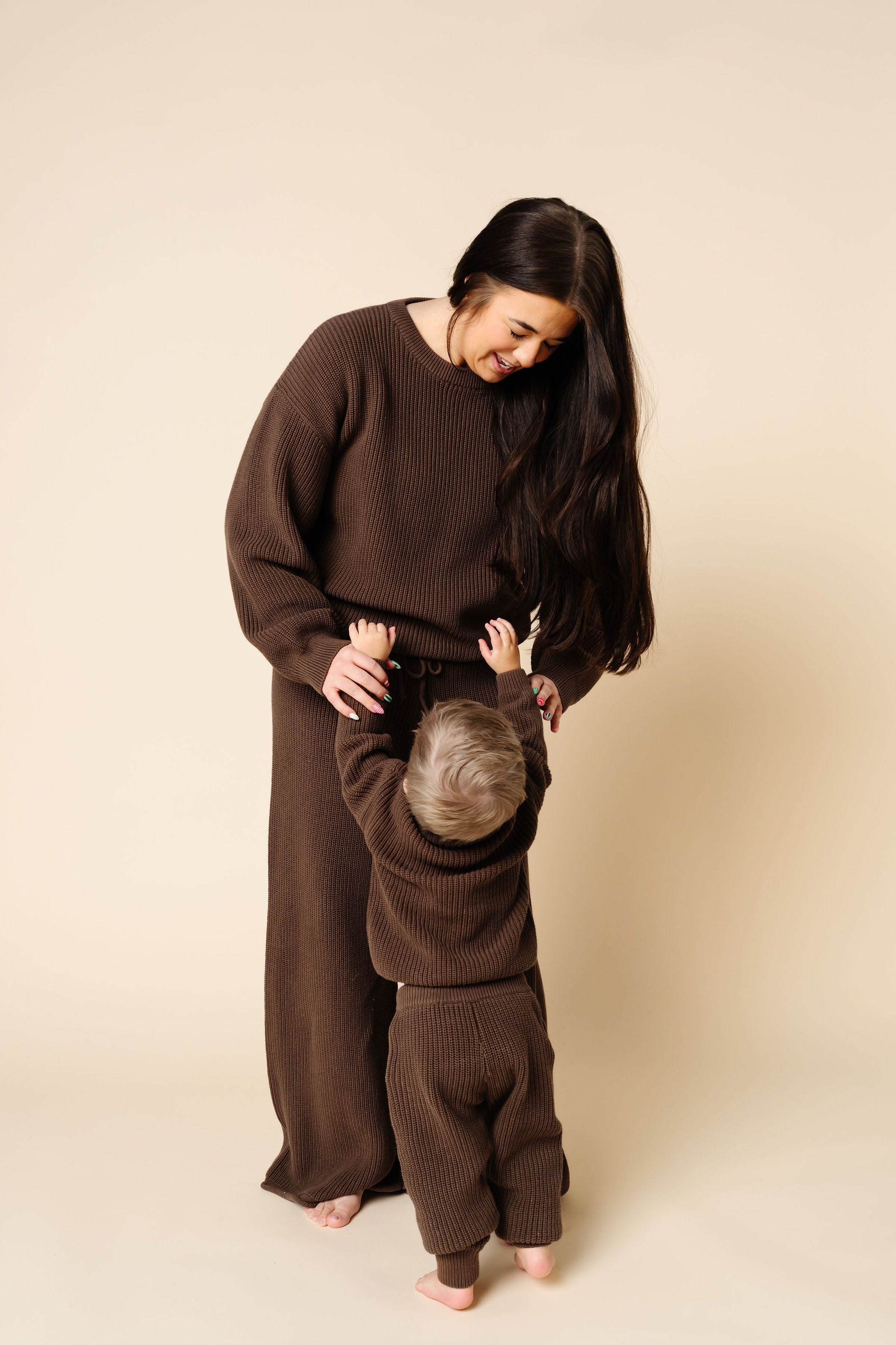 Knit Women's Chunky Sweater - Cocoa