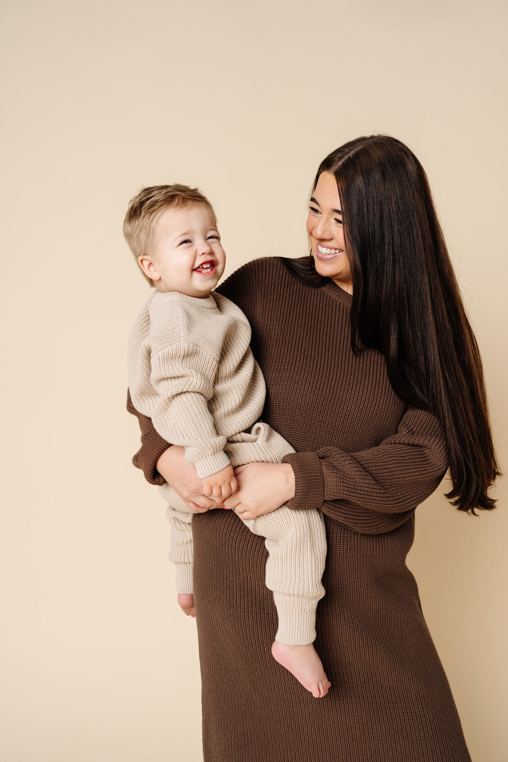 Knit Women's Chunky Sweater - Cocoa