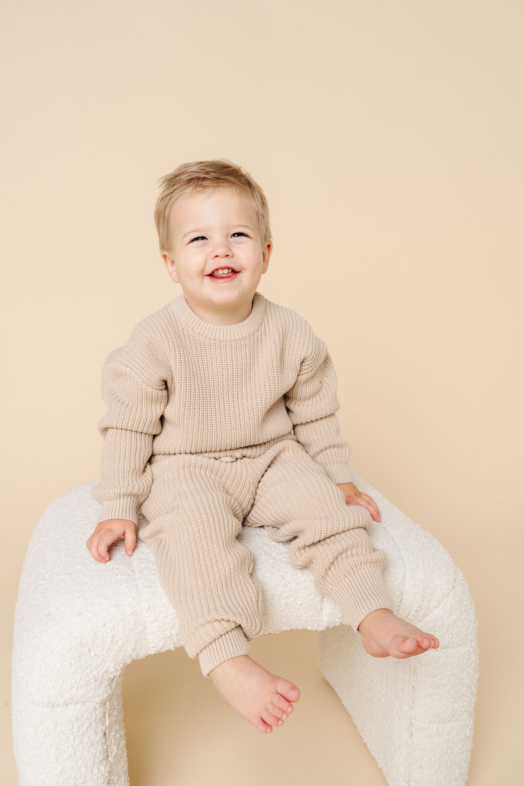 Knit Jogger Pants - Tan