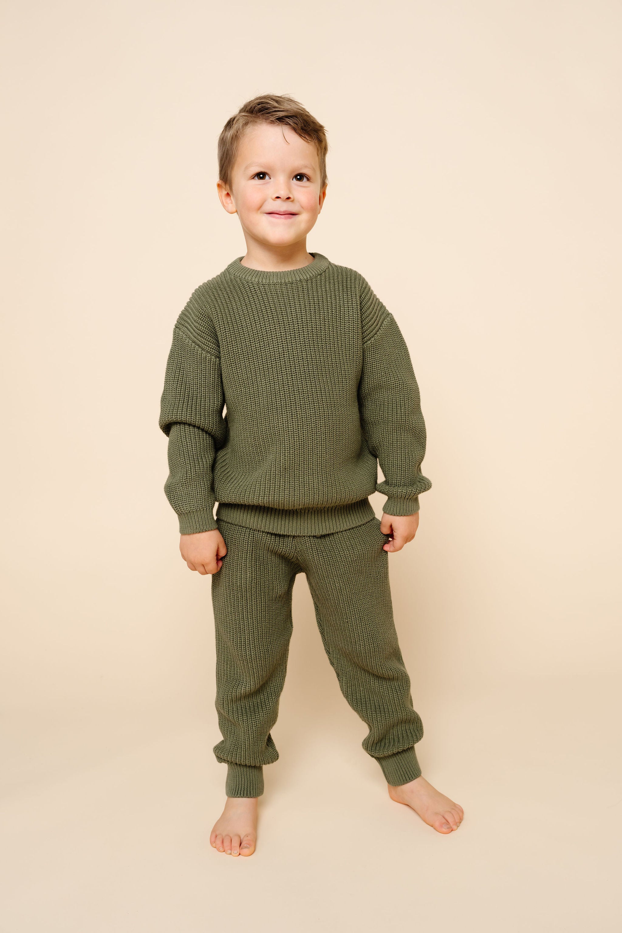 Knit Jogger Pants - Olive