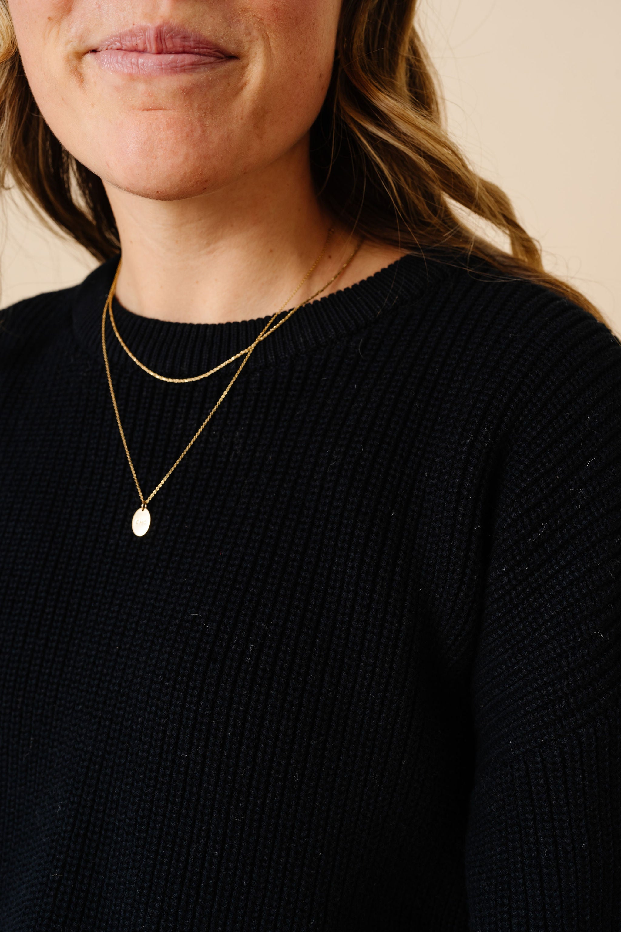 Knit Women's Chunky Sweater - Black