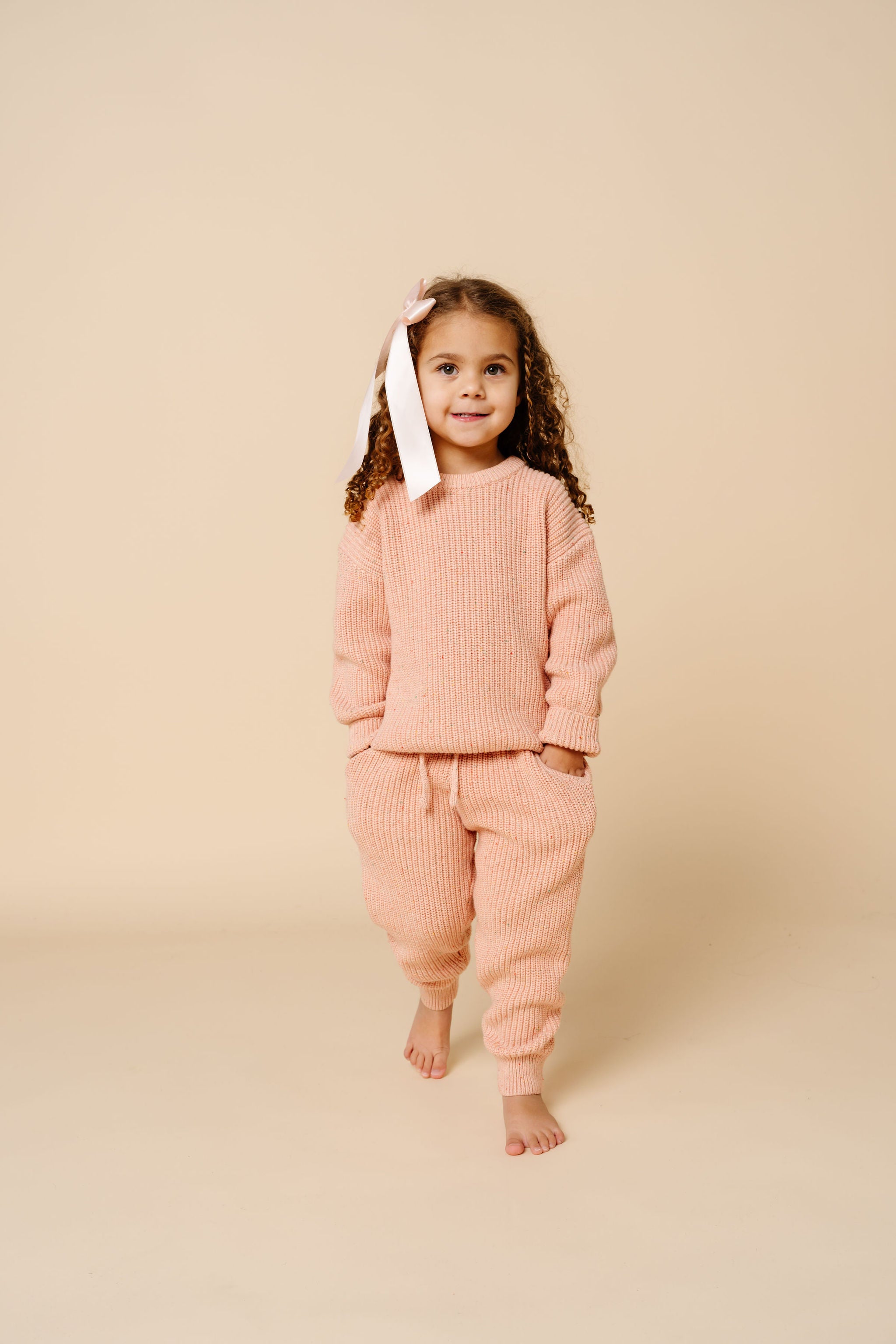 Knit Jogger Pants - Petal Speckle