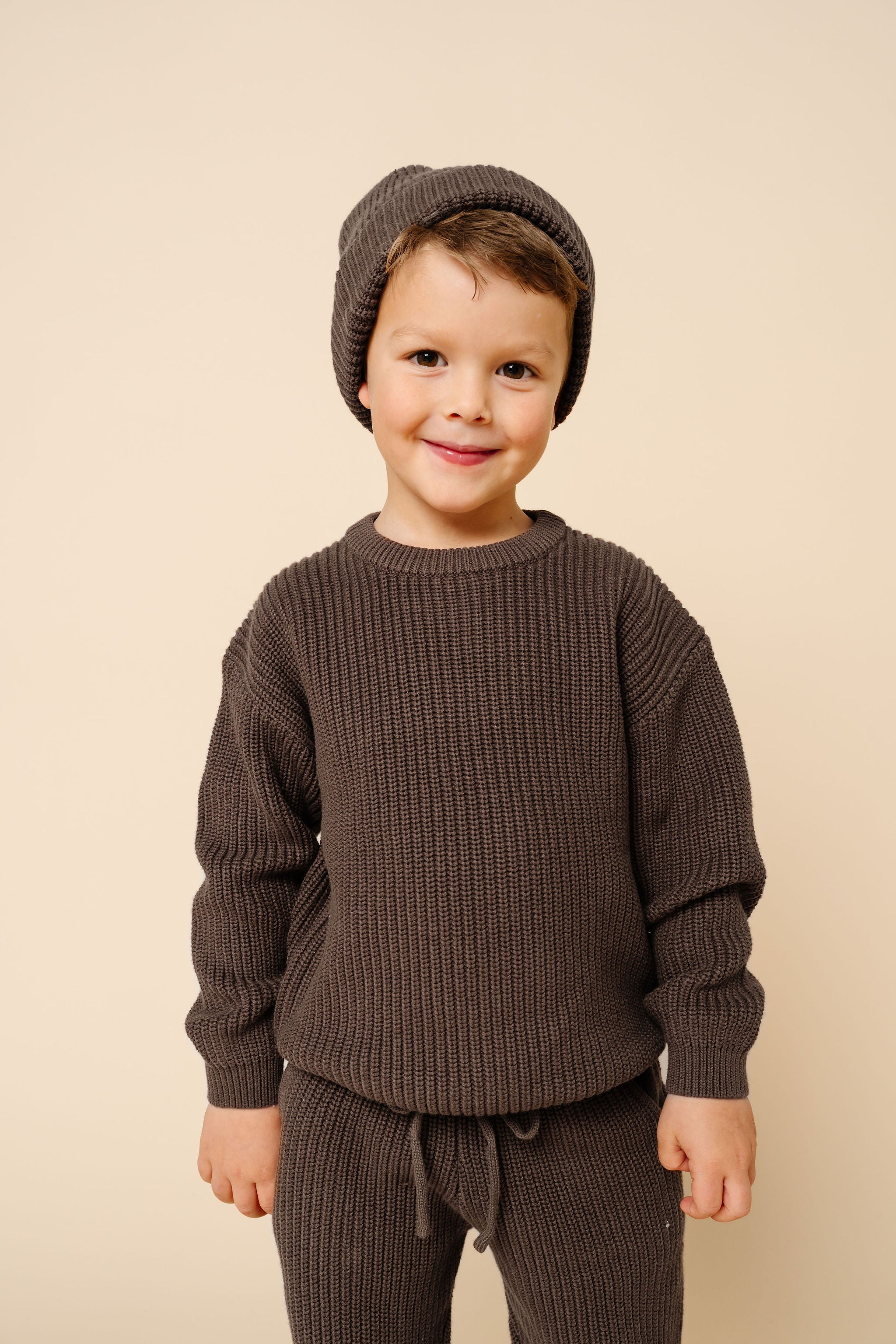 Knit Chunky Sweater - Cocoa