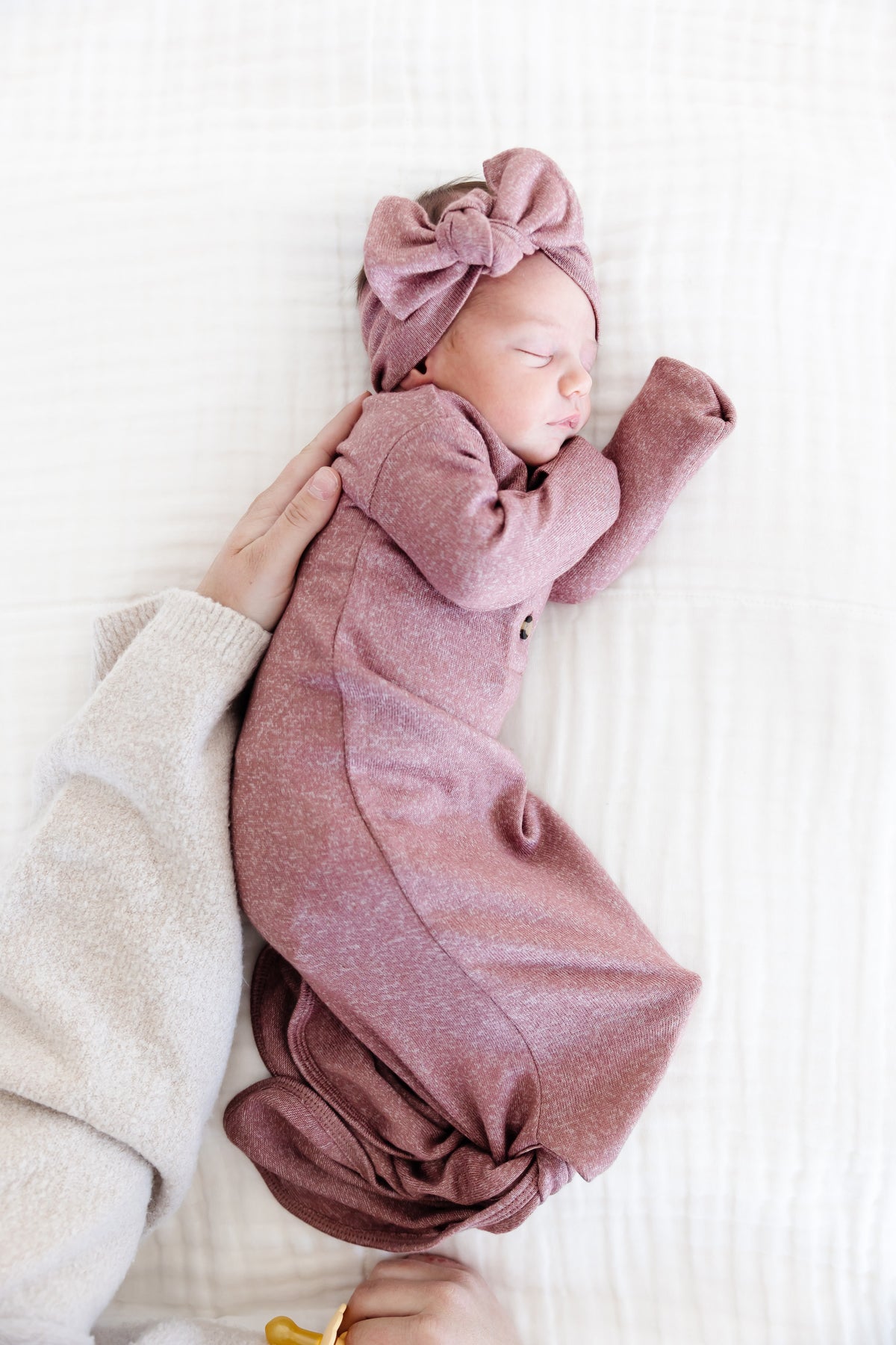 Elise Plush Knit Knotted Gown
