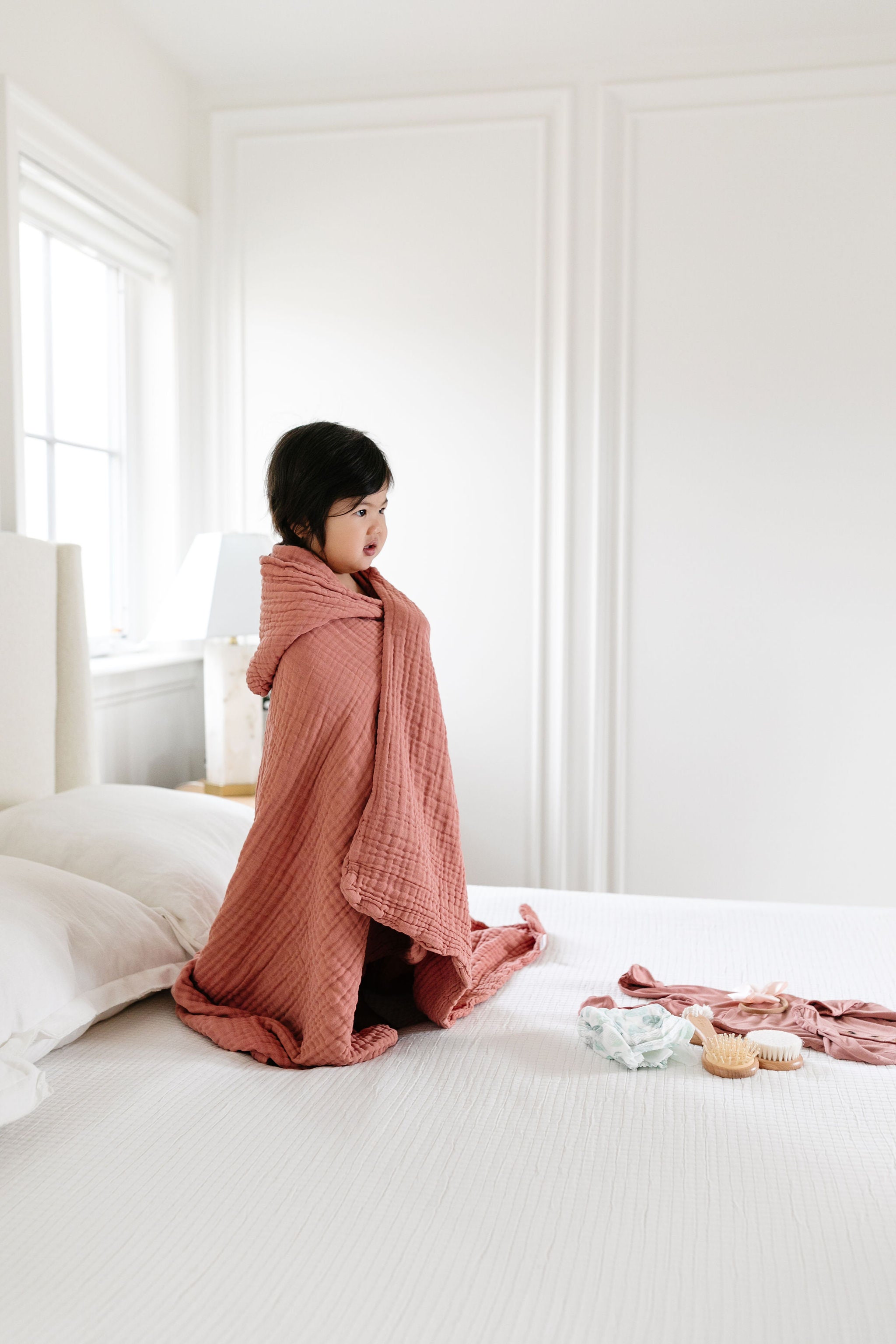 Bath - Toddler Hooded Towel - Rose