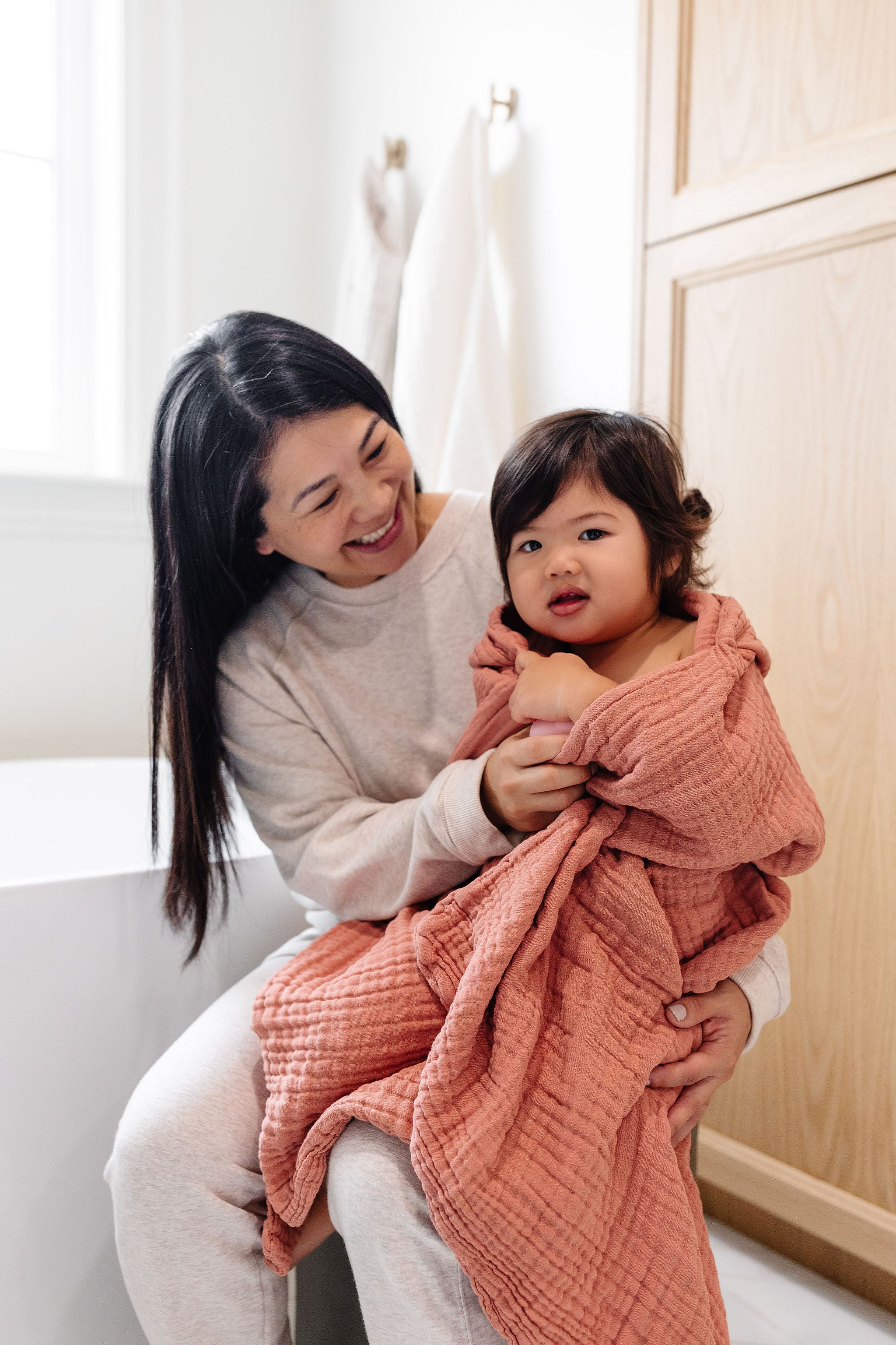 Bath - Toddler Hooded Towel - Rose