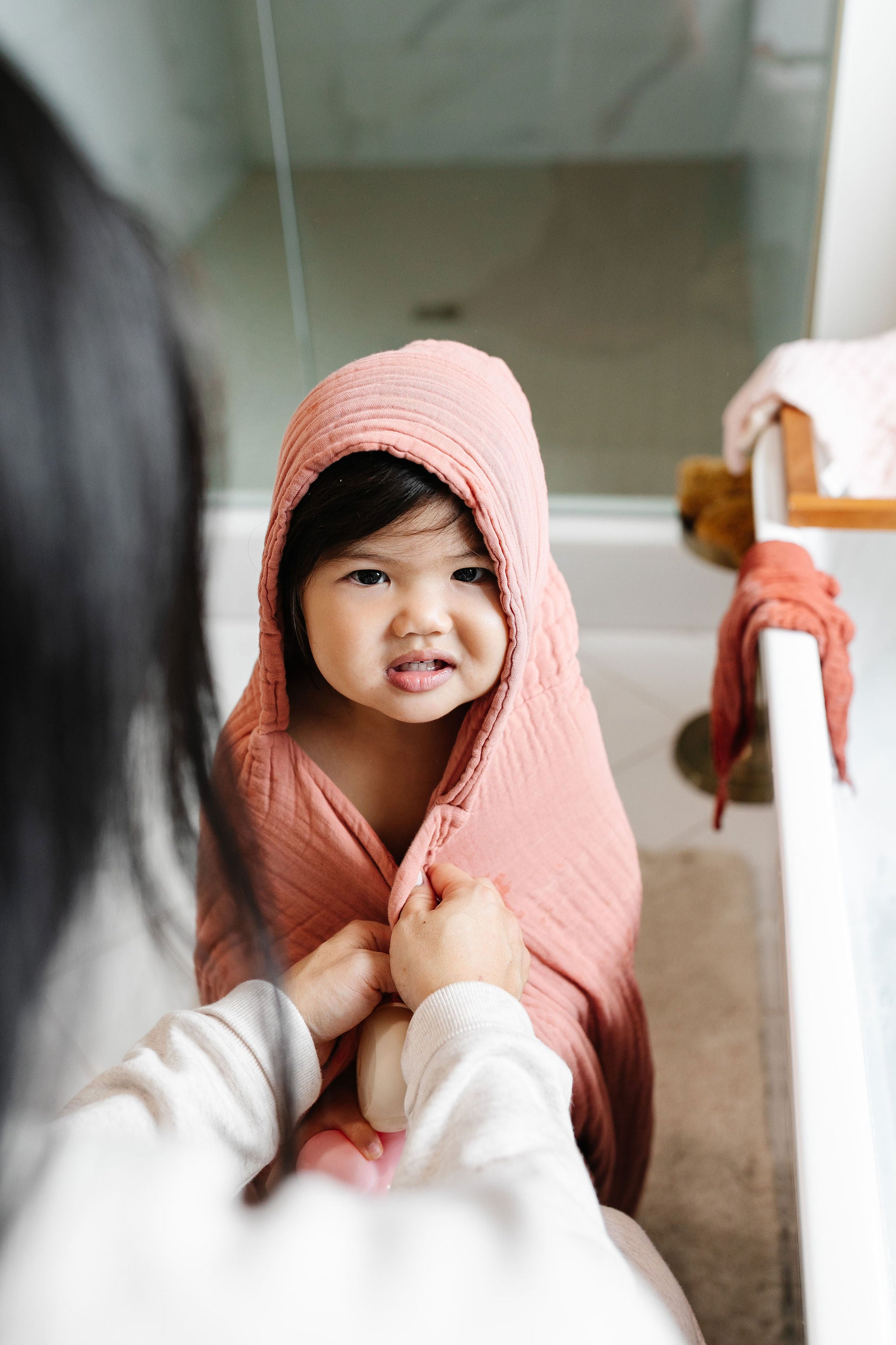 Bath - Toddler Hooded Towel - Rose