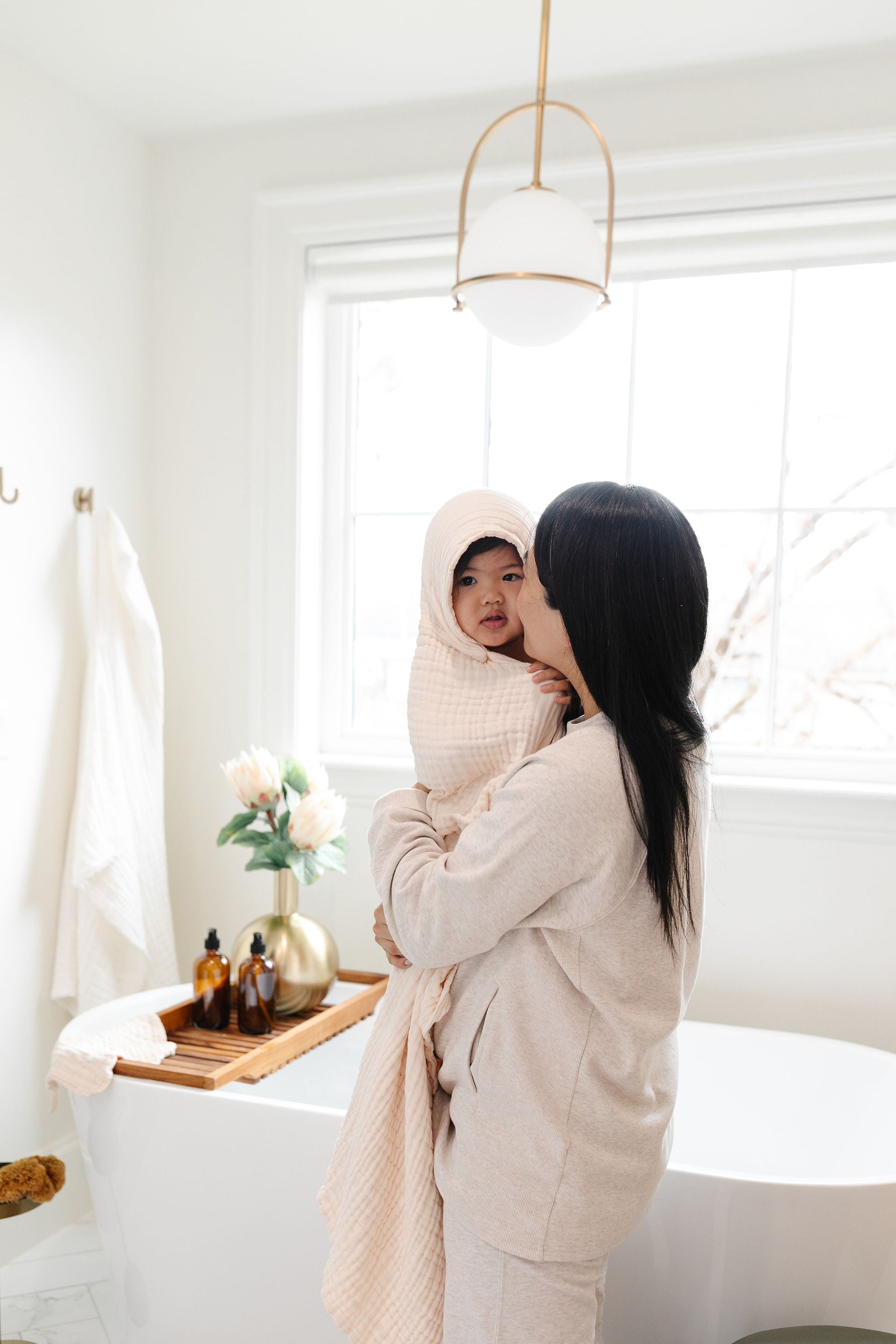 Bath - Toddler Hooded Towel - Cream