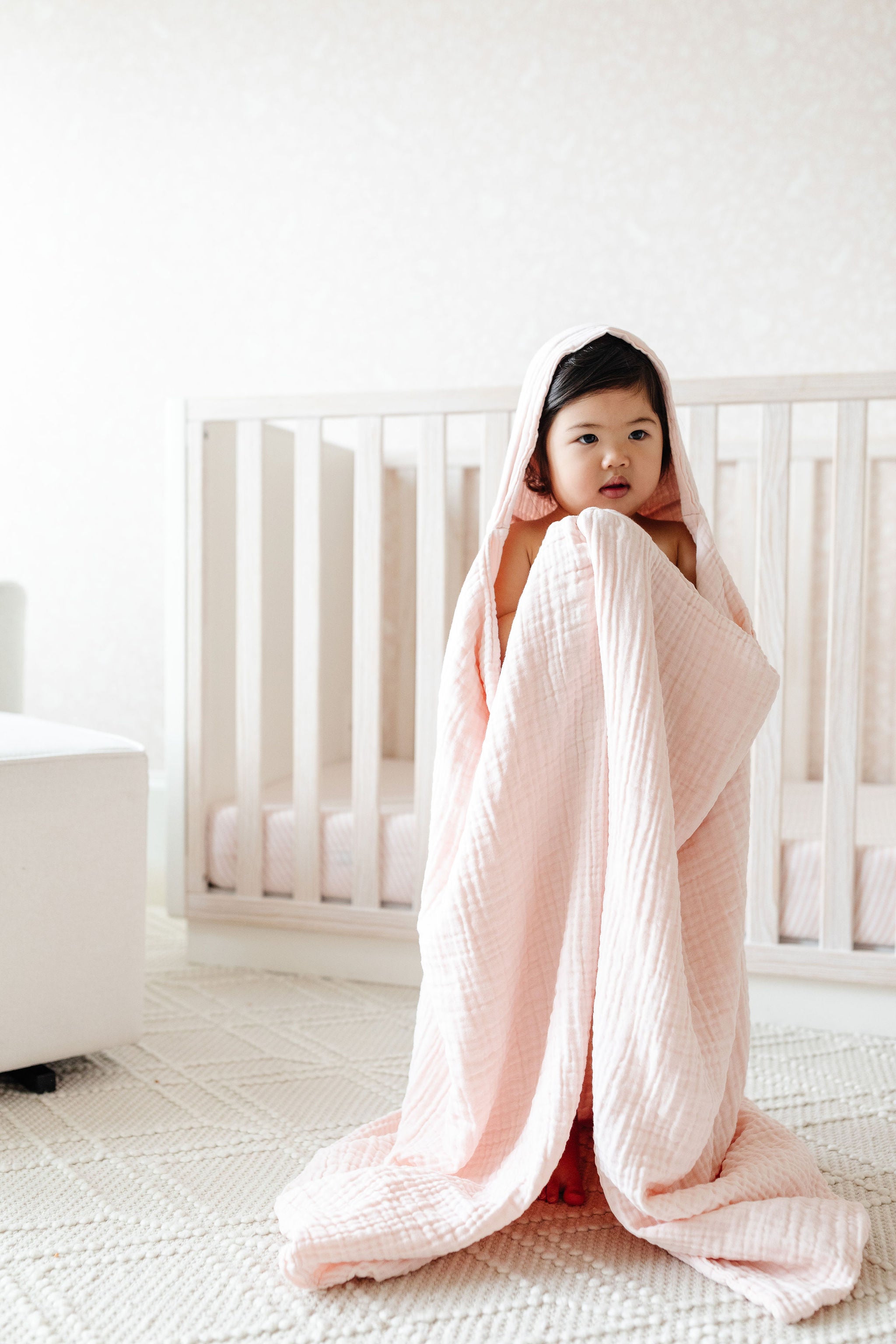 Bath - Toddler Hooded Towel - Blush