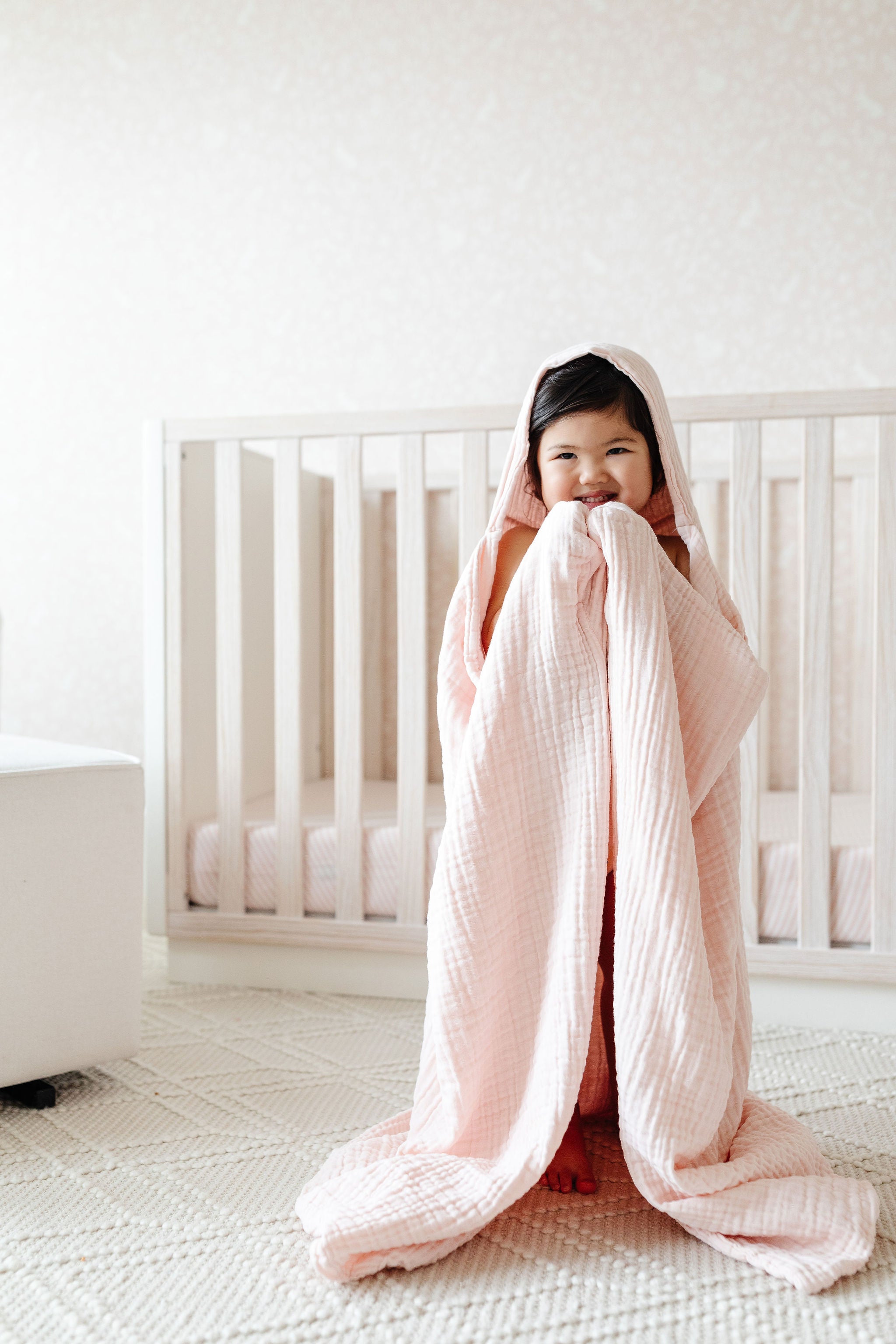 Bath - Toddler Hooded Towel - Blush