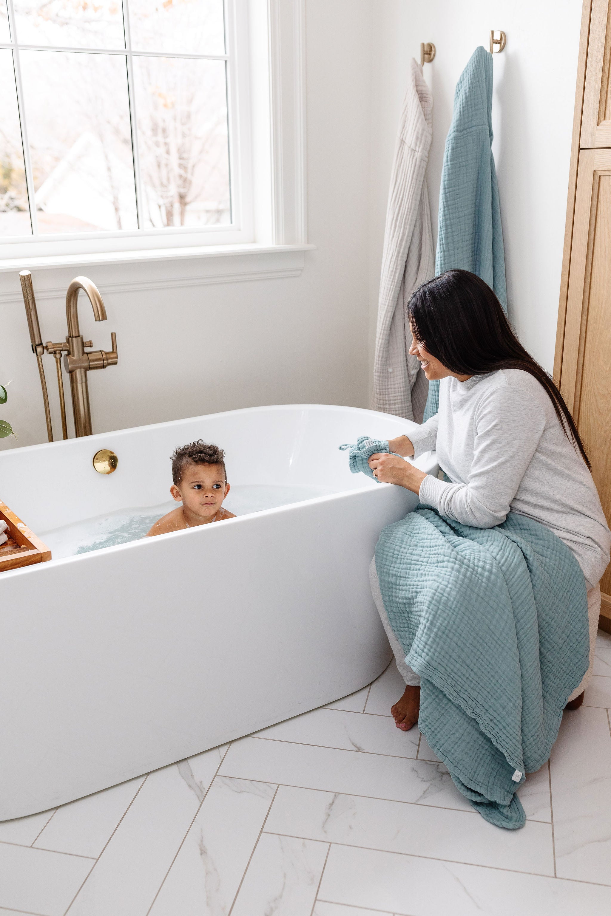 Bath - Toddler Hooded Towel - Steel