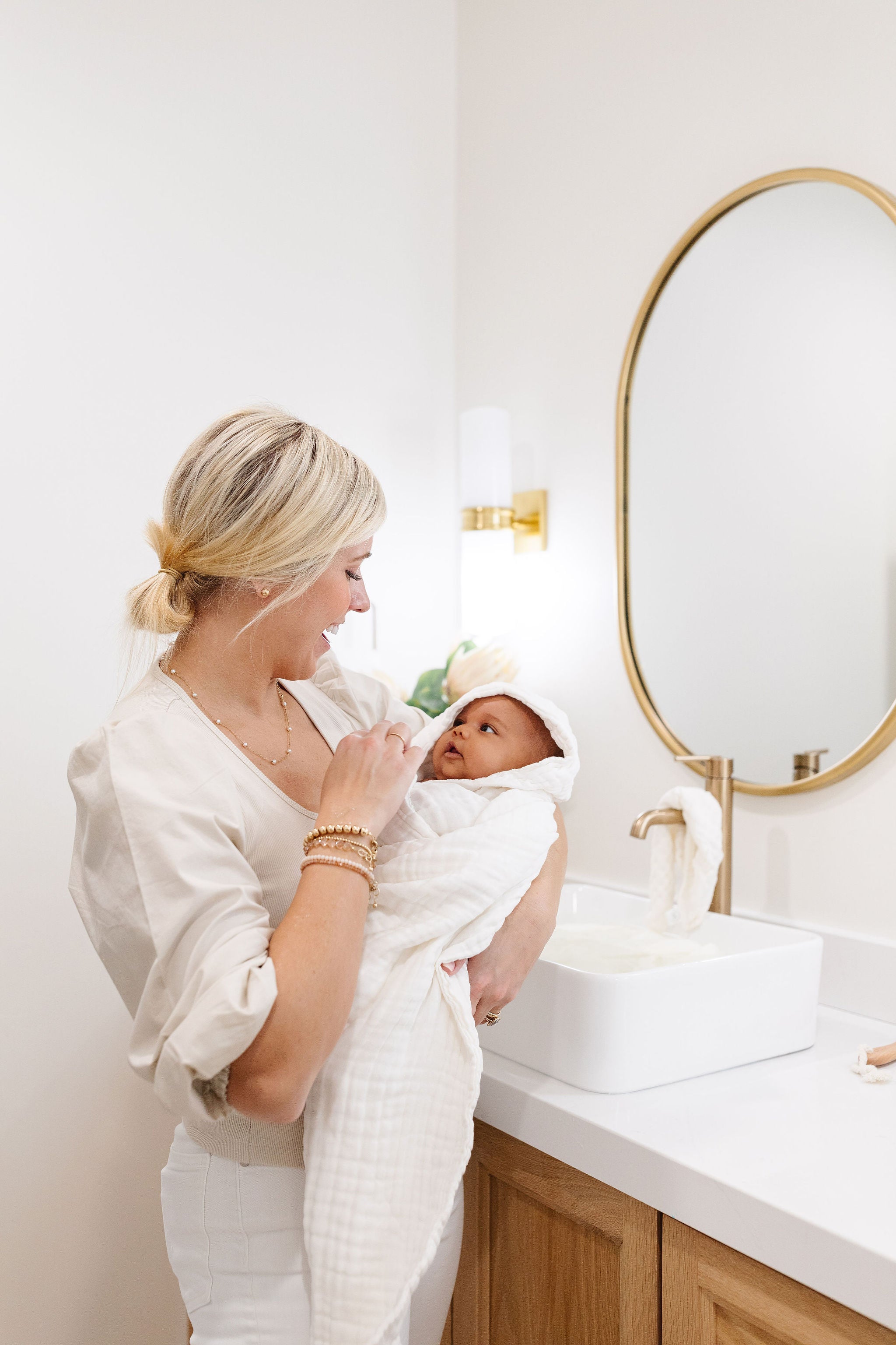 Bath - Infant Hooded Towel - White