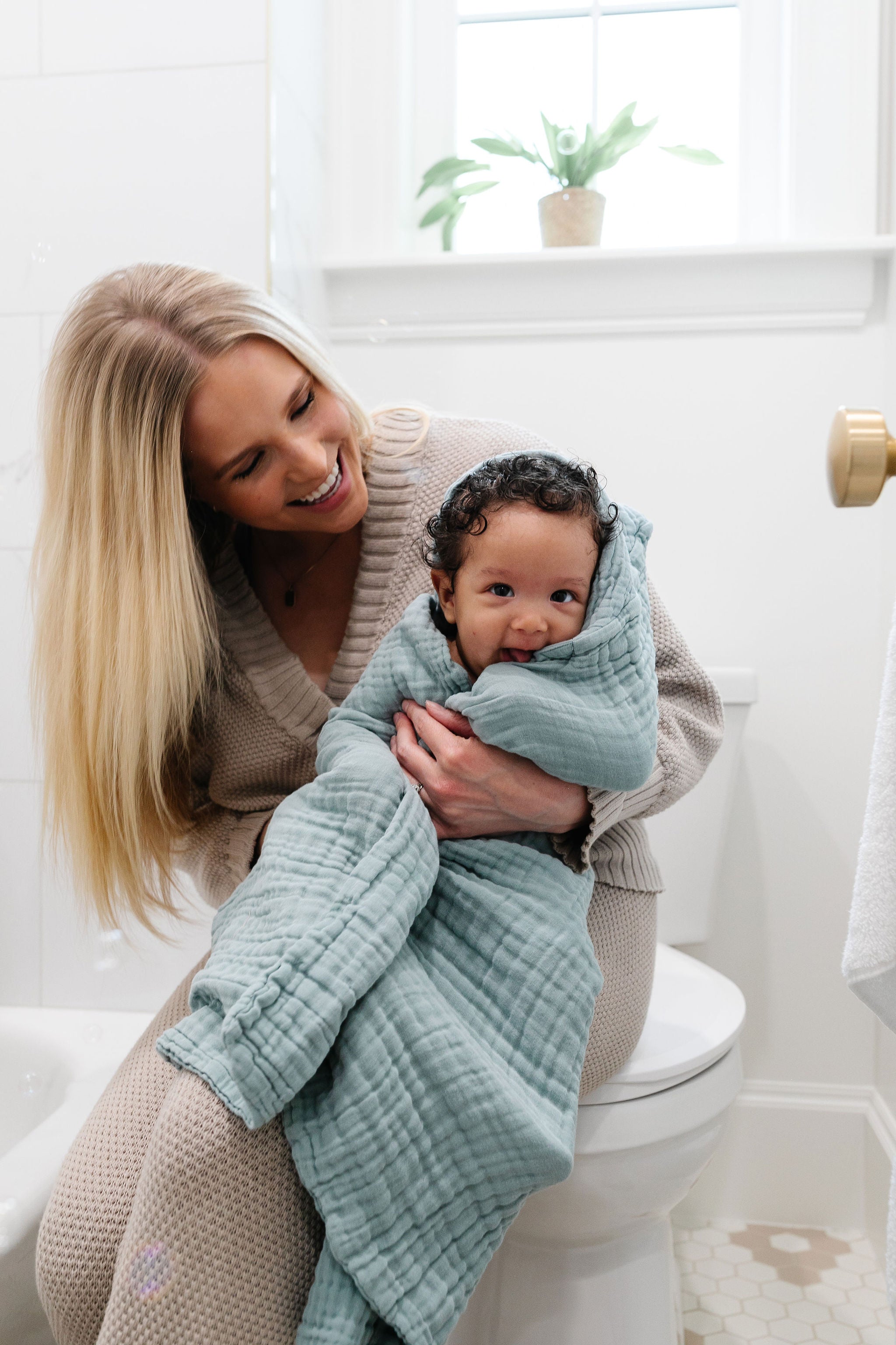 Bath - Infant Hooded Towel - Steel