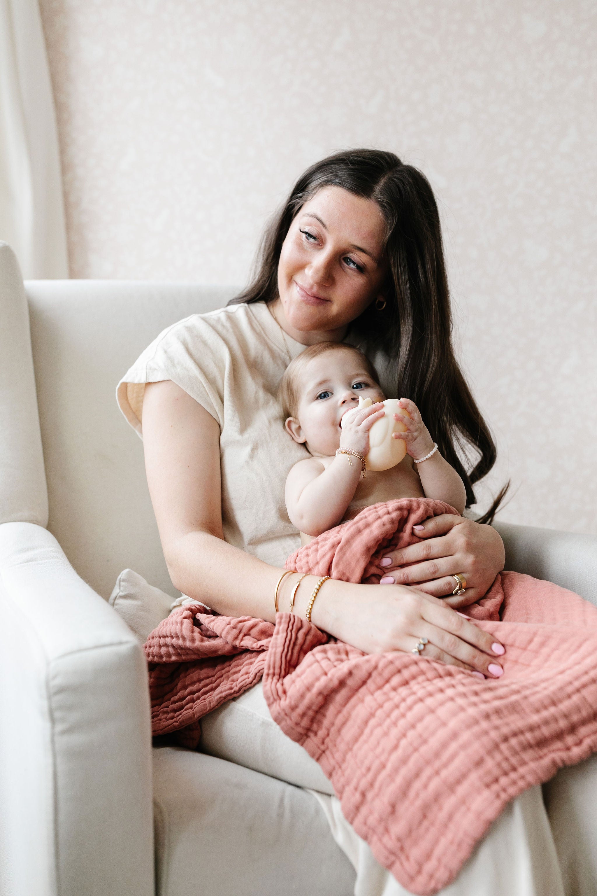 Bath - Infant Hooded Towel - Rose