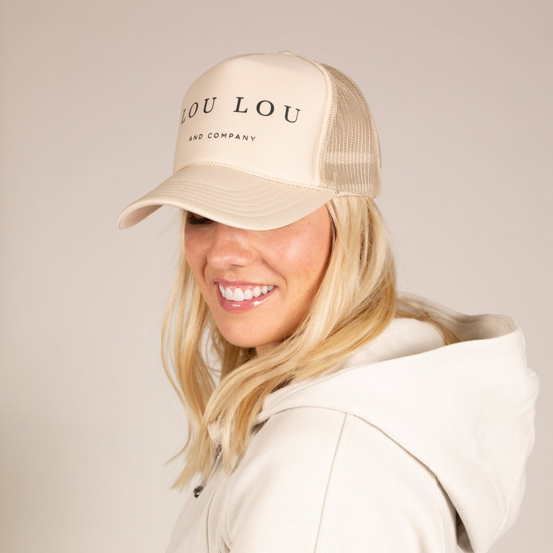 Nice Mom Trucker Hat | “Lou Lou & Company” Cream