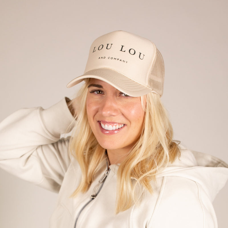Nice Mom Trucker Hat | “Lou Lou & Company” Cream