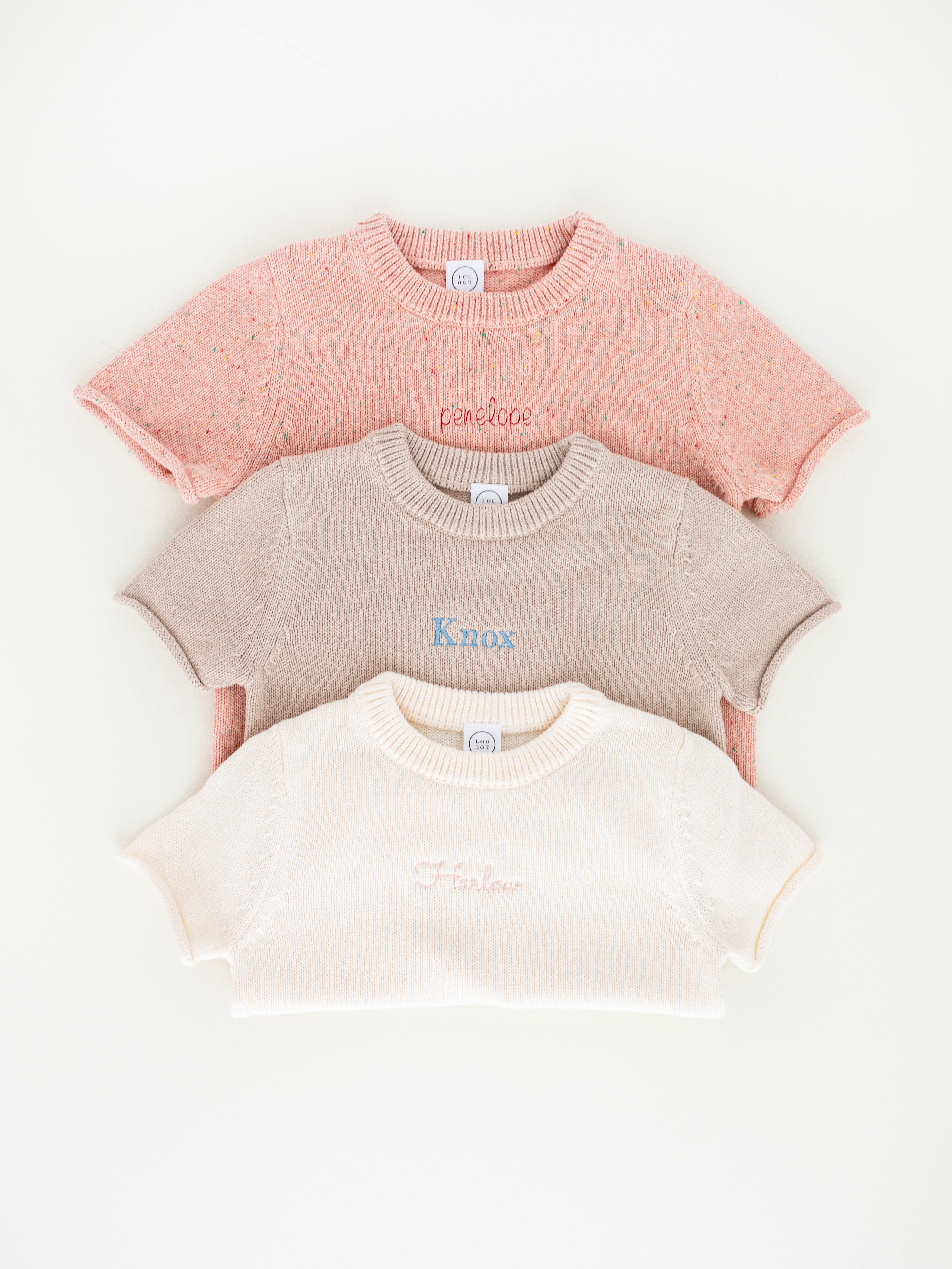 Knit Short Sleeve Tee - Cadet Speckle