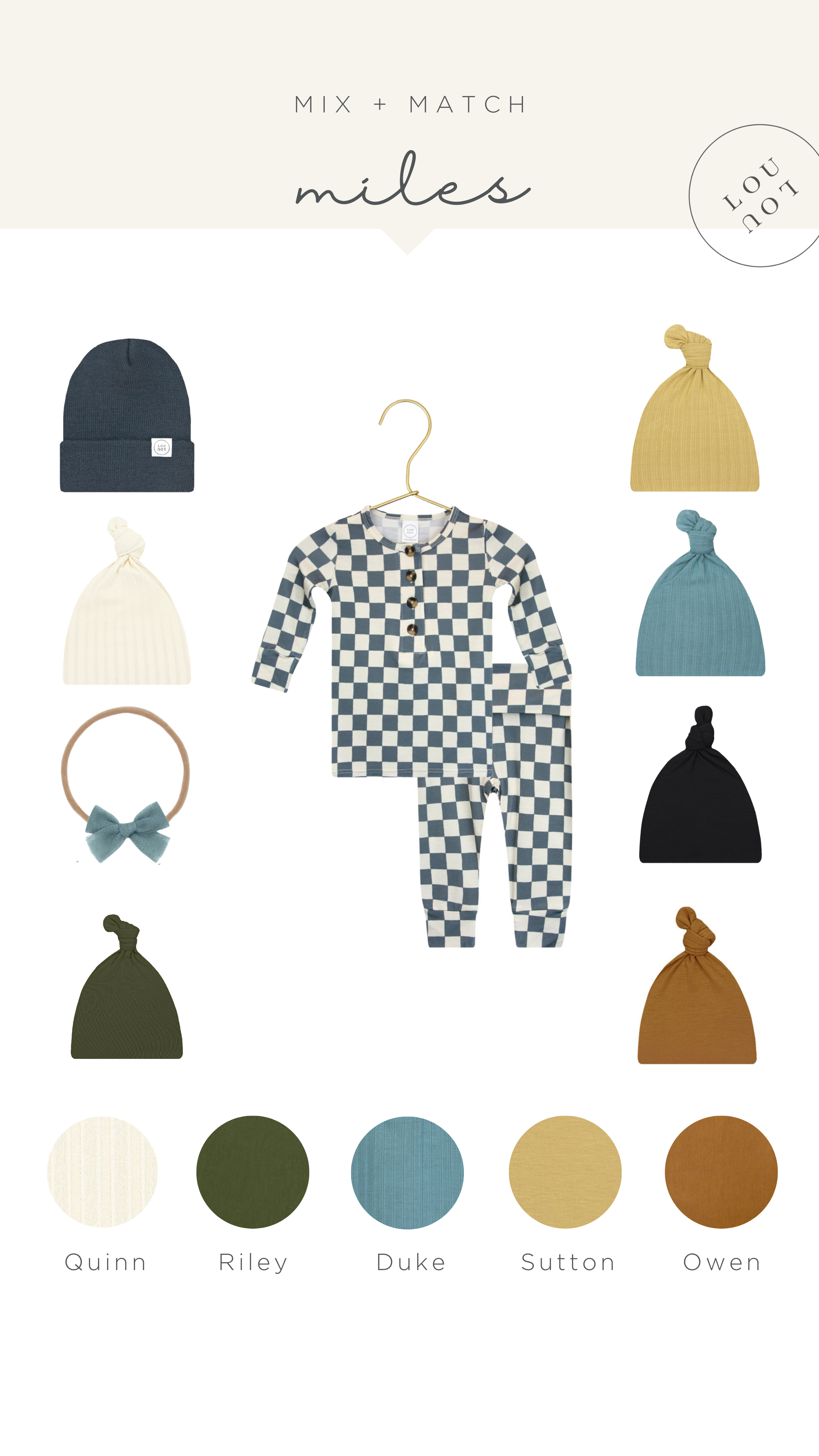 Miles Newborn Hat Bundle (Top + Bottom)