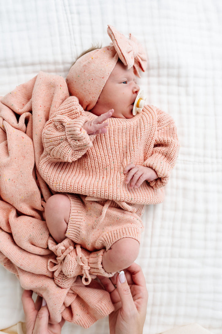 Knit Chunky Sweater - Petal Speckle