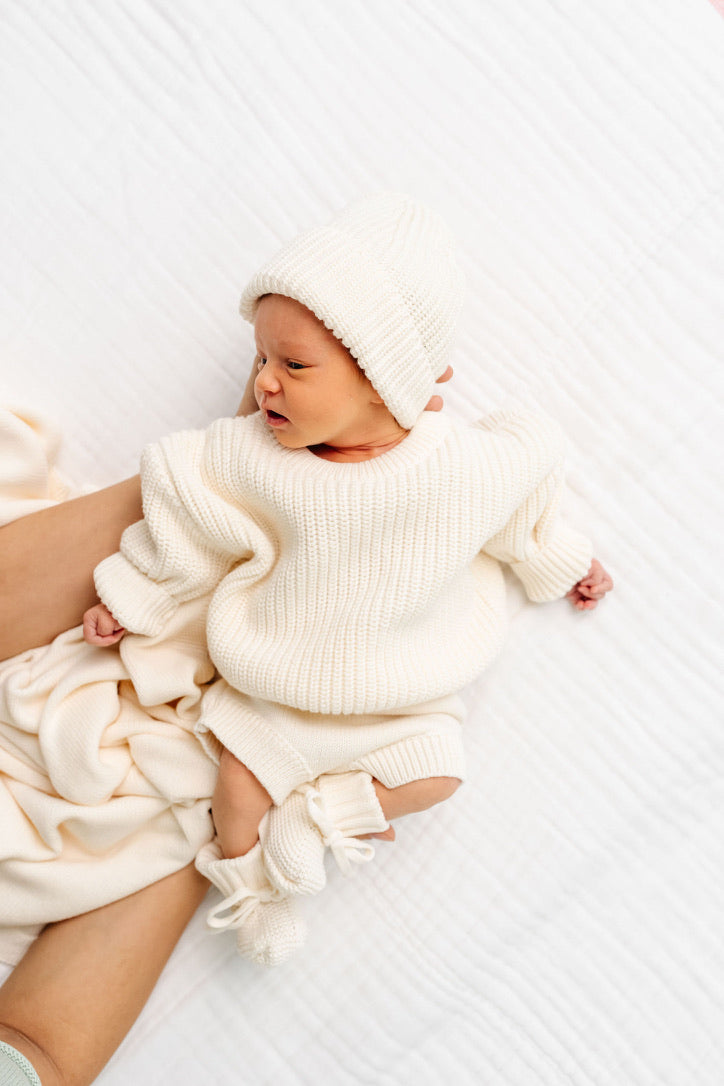Knit Chunky Sweater - Ivory
