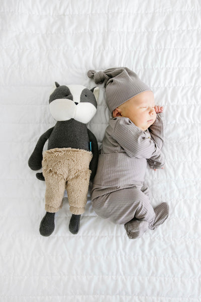 Beau Ribbed Newborn Hat Bundle (Top + Bottom)