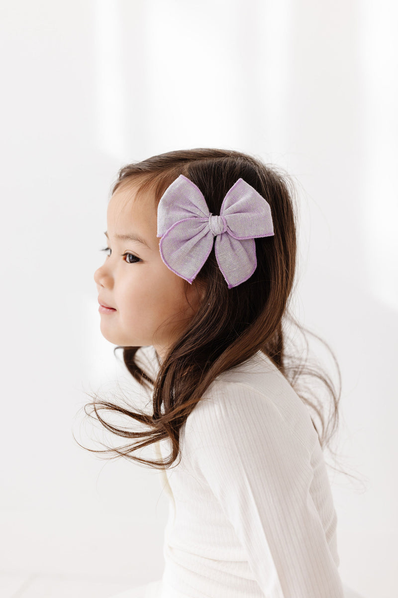 February - Heirloom Bow - Lavender Clip