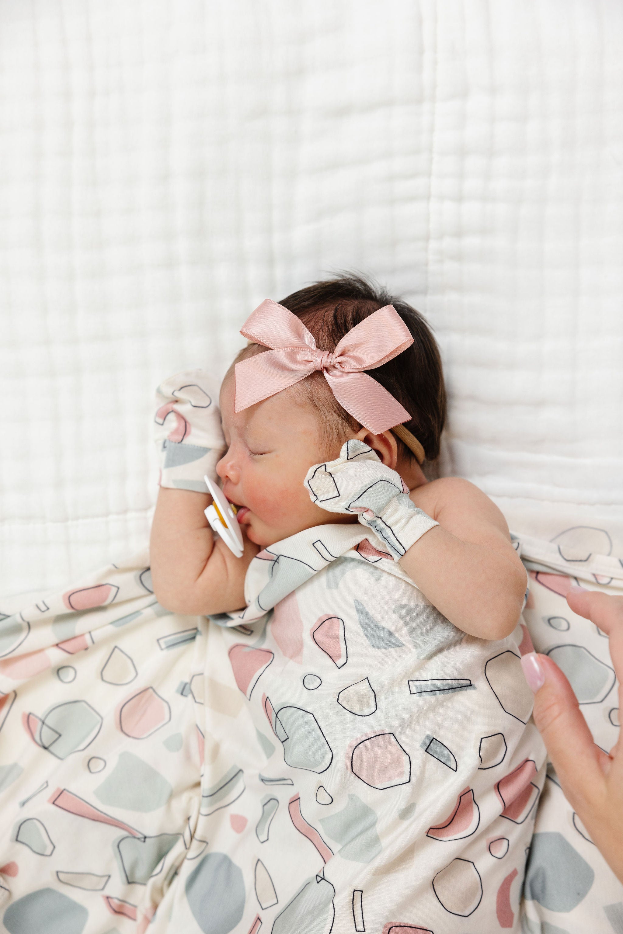 Satin Bow - French Pink Headband