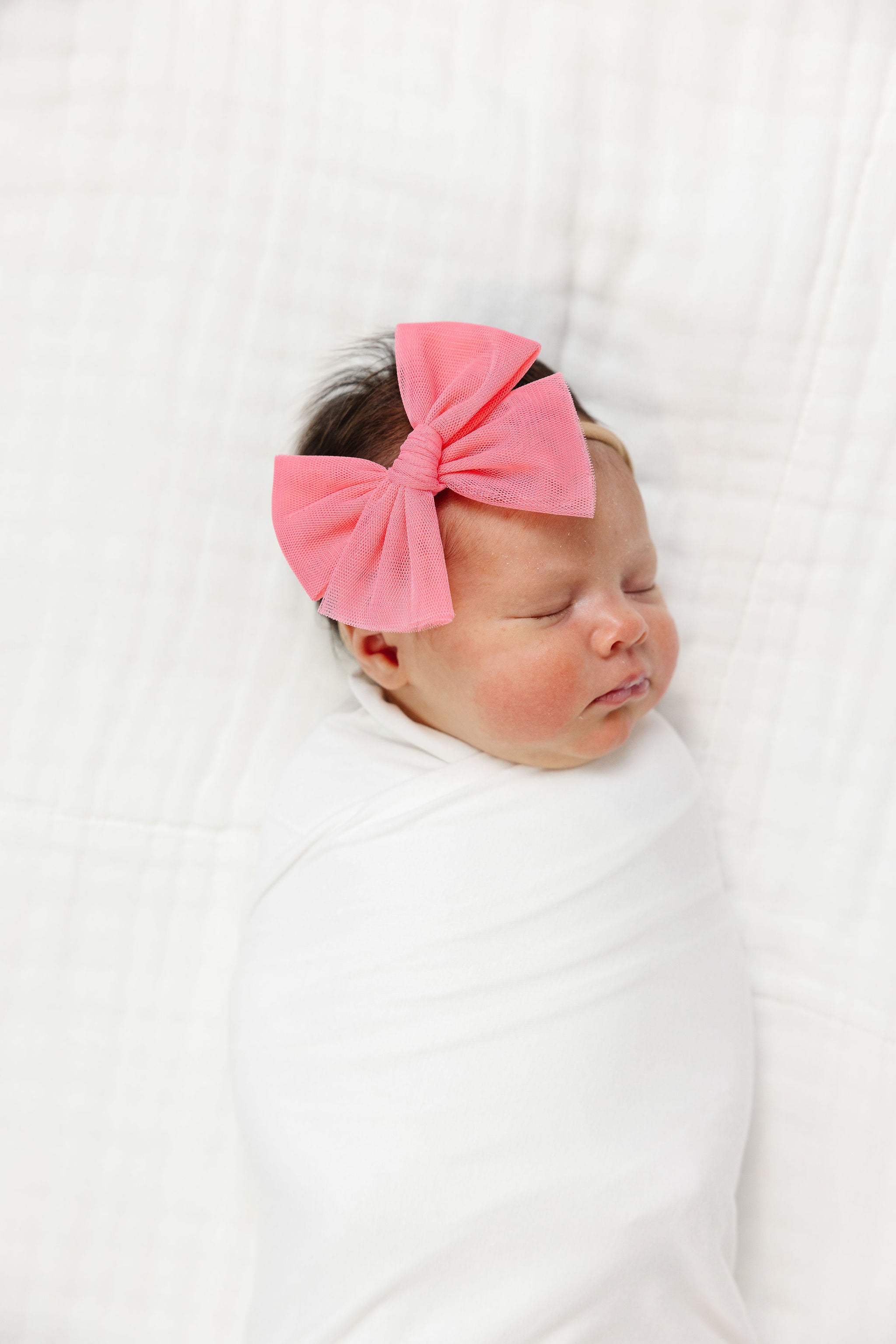 Tulle Bow 3 Pack: Strawberry