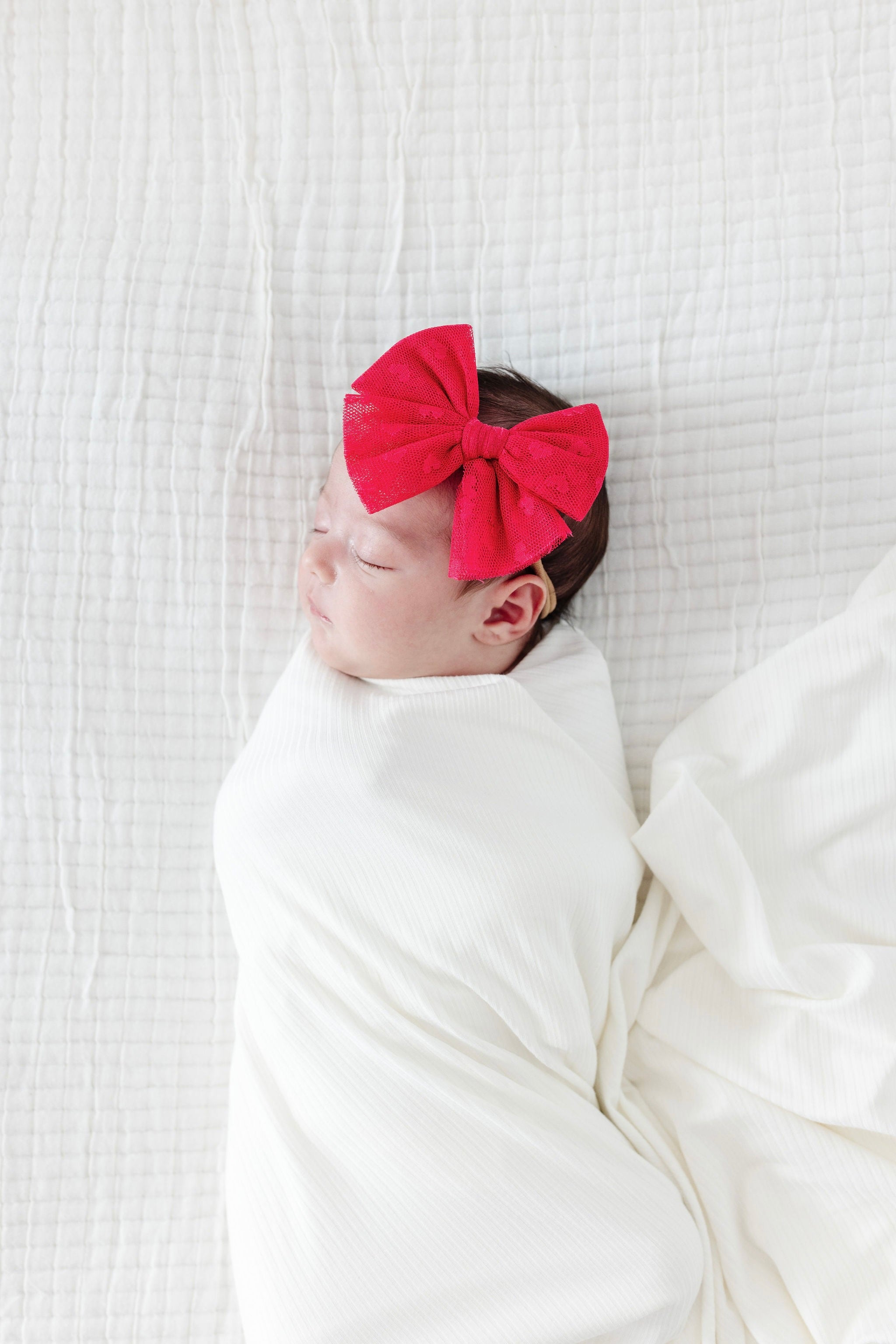 Tulle Bow 3 Pack: Strawberry