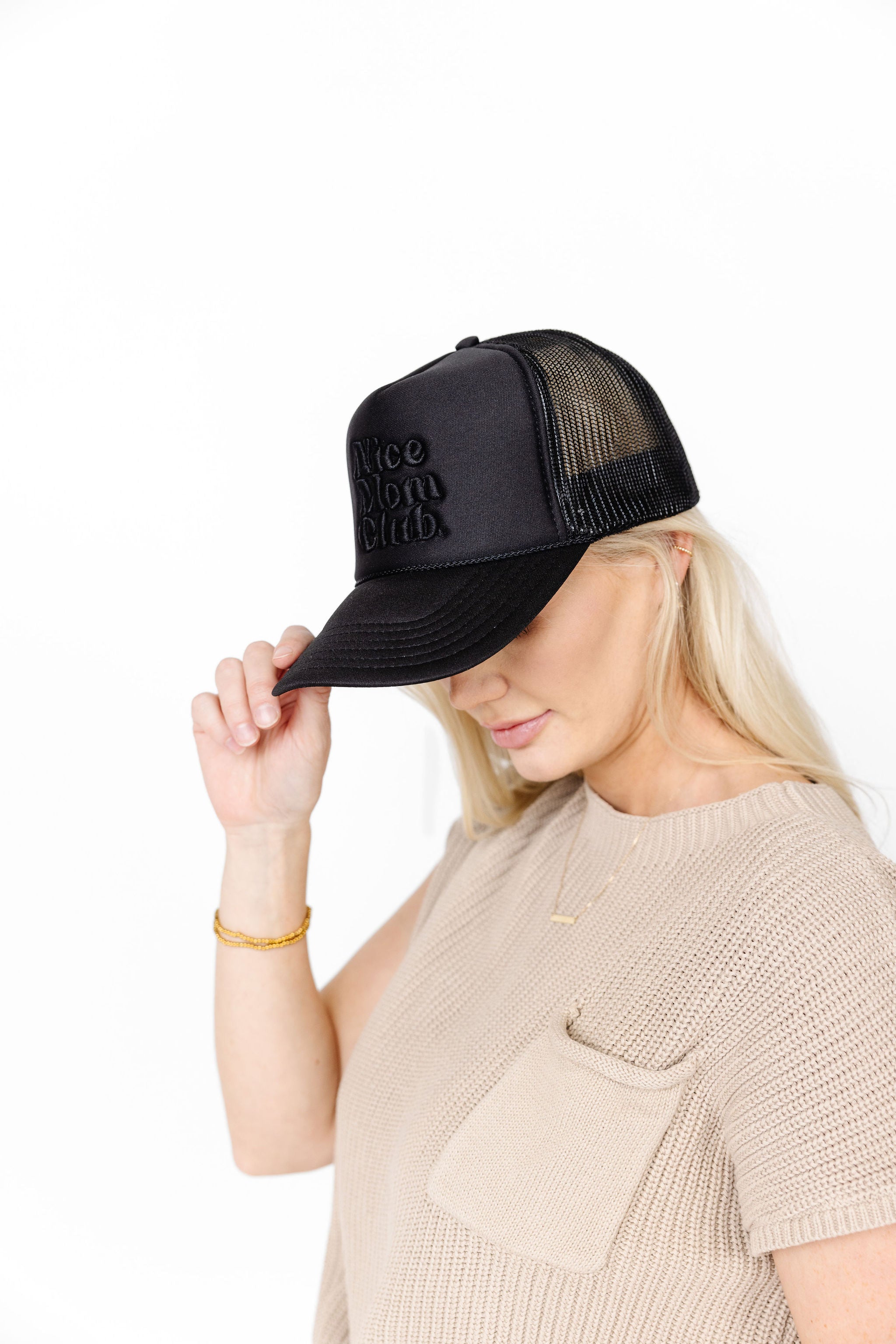Nice Mom Trucker Hat | “Nice Mom Club” Black