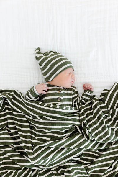 Tyler Ribbed Newborn Hat Bundle (Top + Bottom)