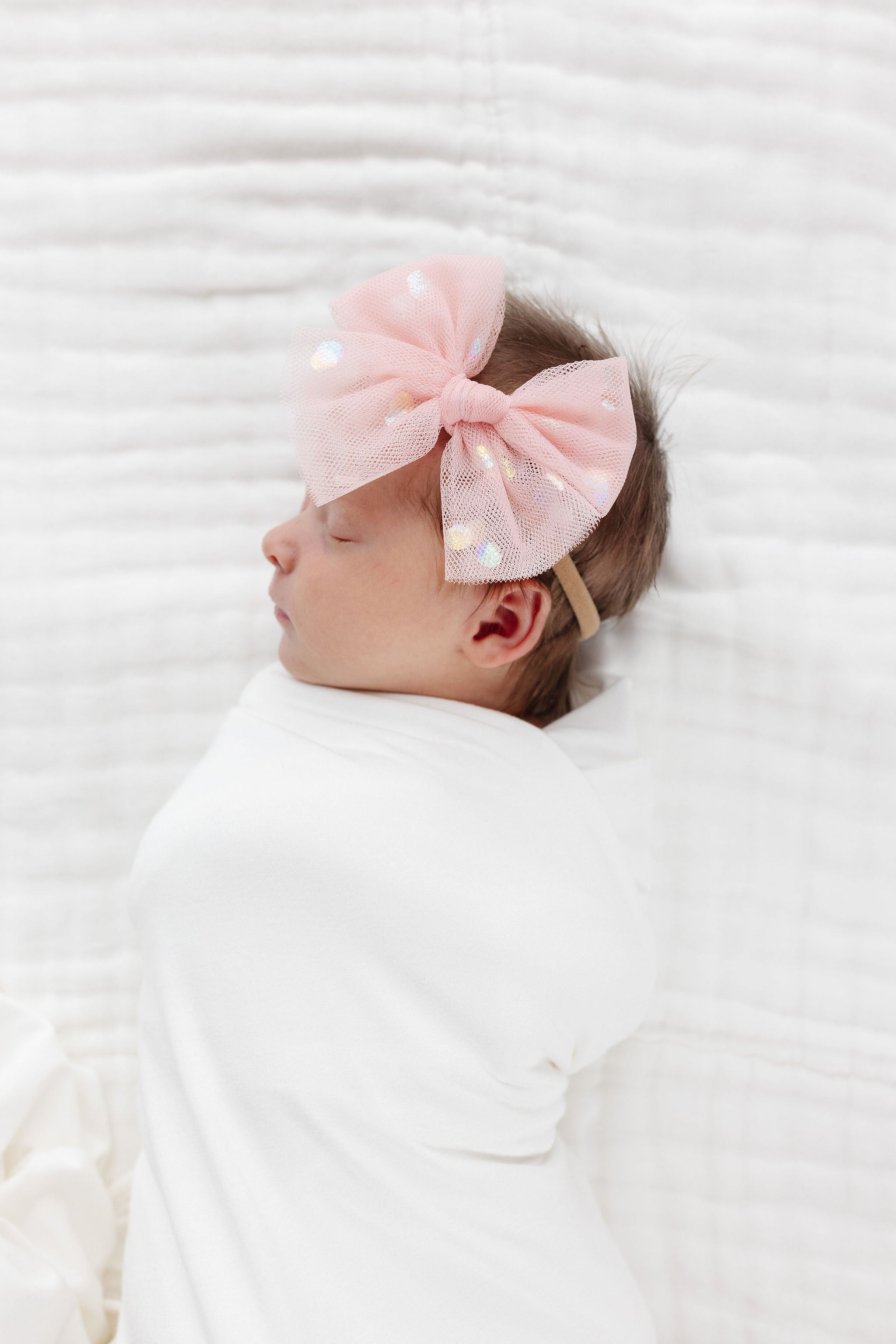 Tulle Bow 3 Pack: Strawberry