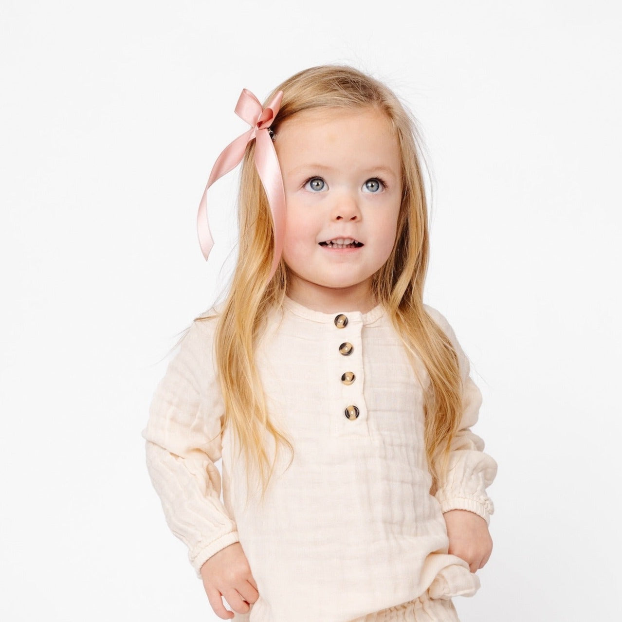 Satin Bow - French Pink Sash Clip