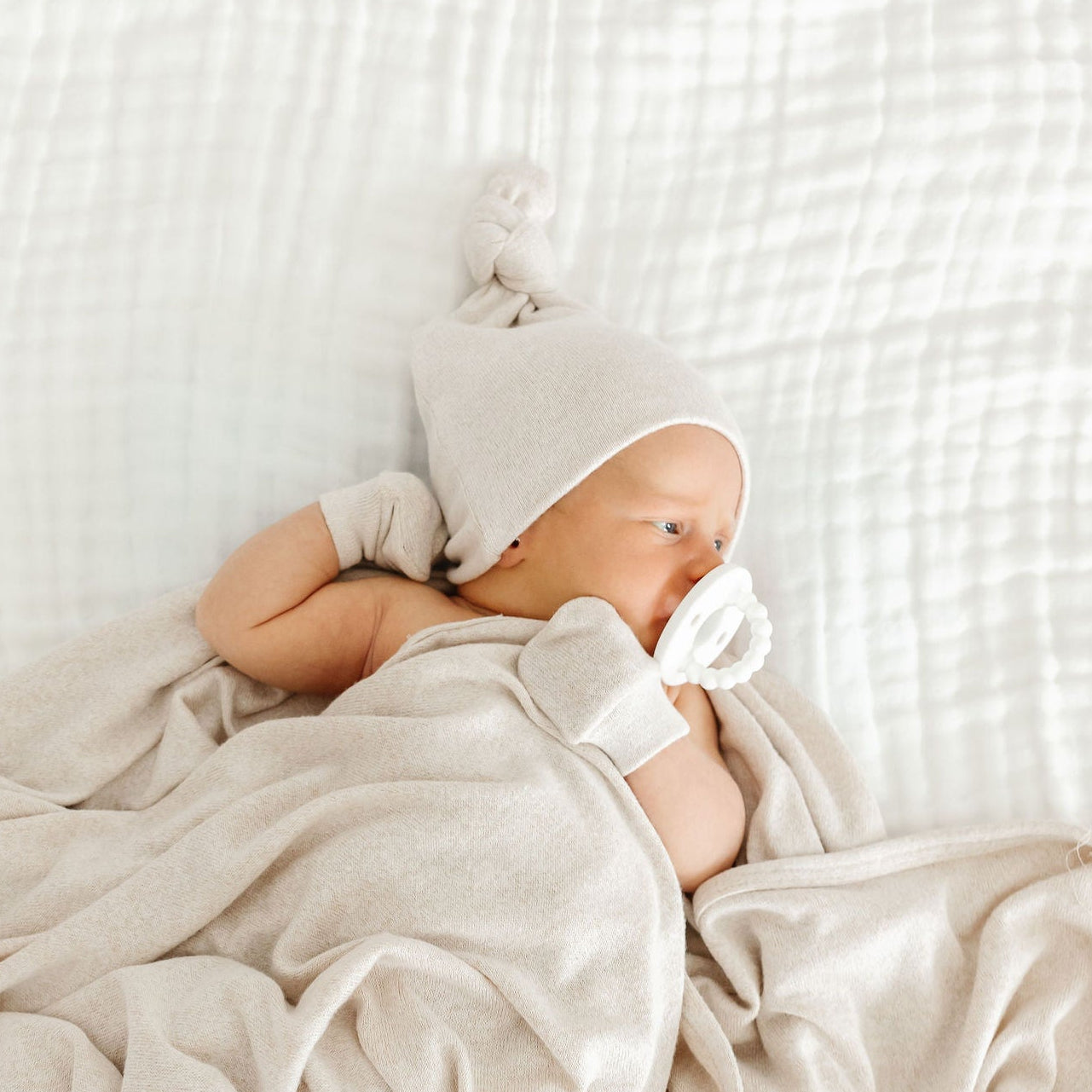 Dakota Plush Knit Top Knot Hat