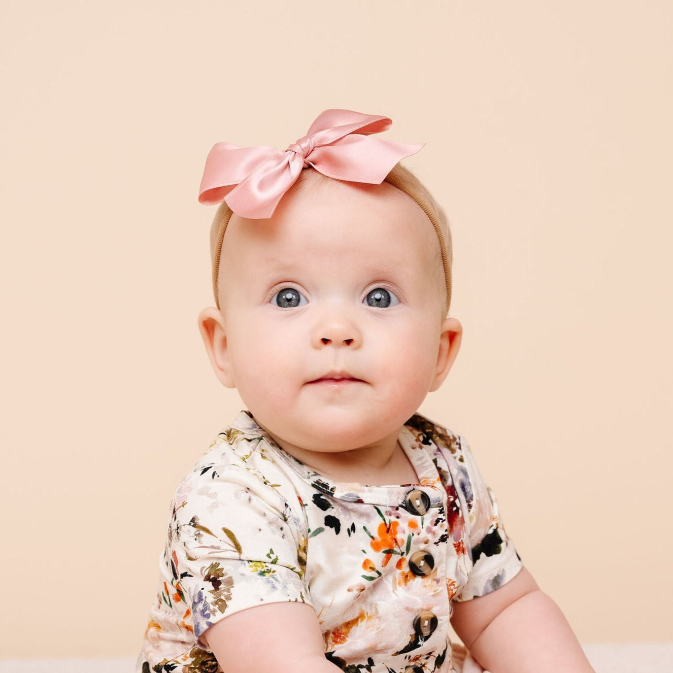 Satin Bow - French Pink Headband