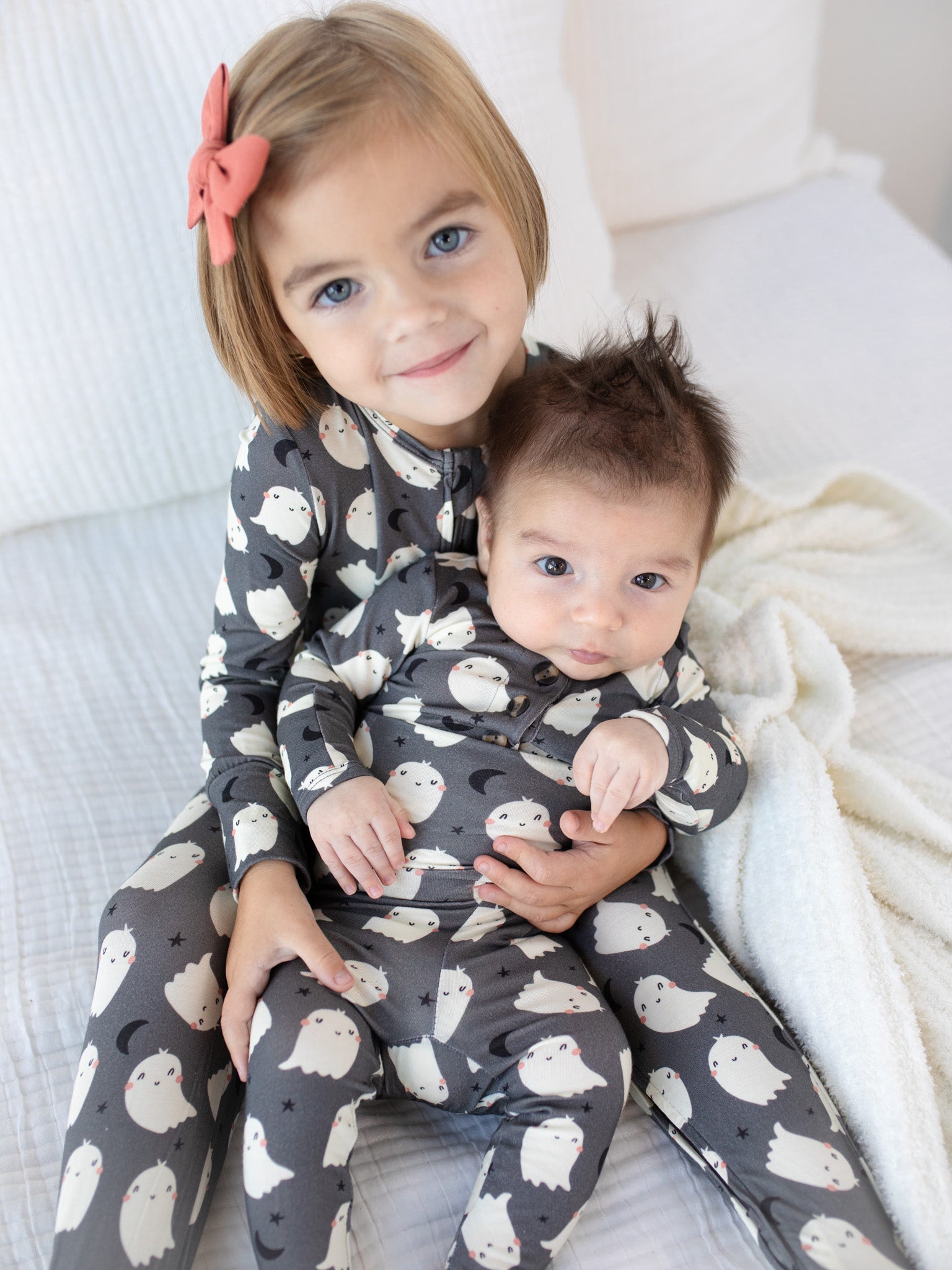 Happy Ghost Zipper Footies