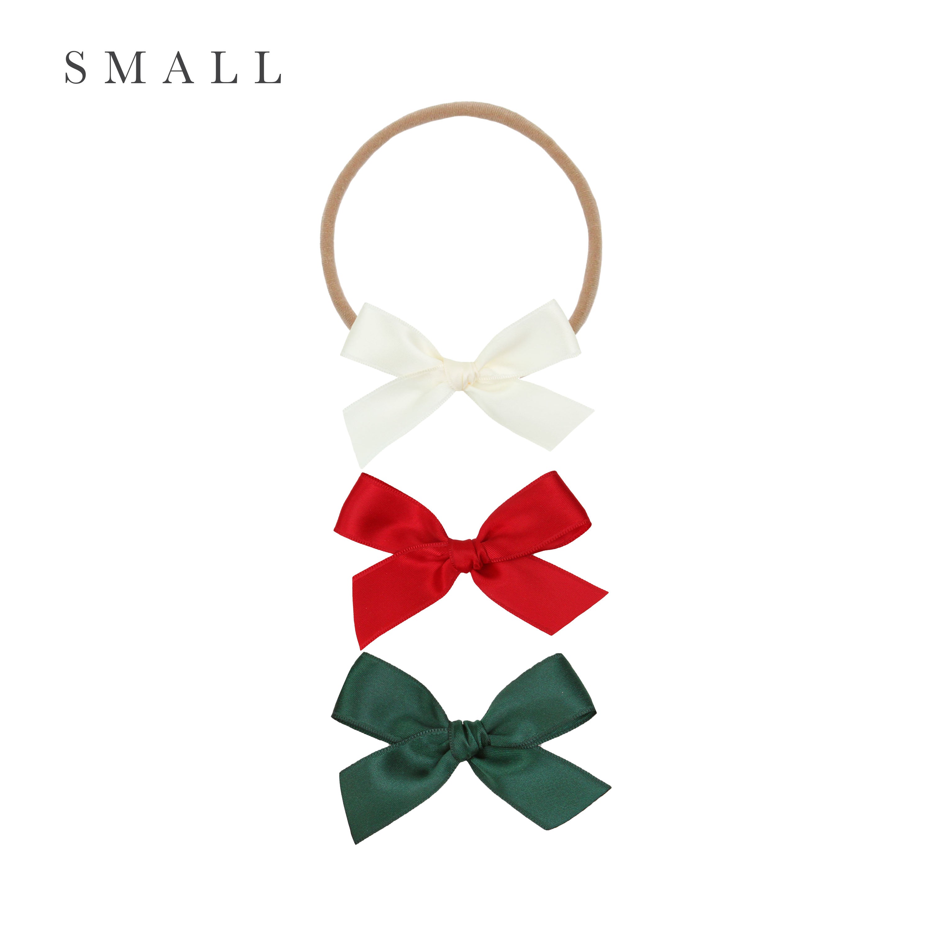 Satin Bow 3 Pack: Cherry Headbands