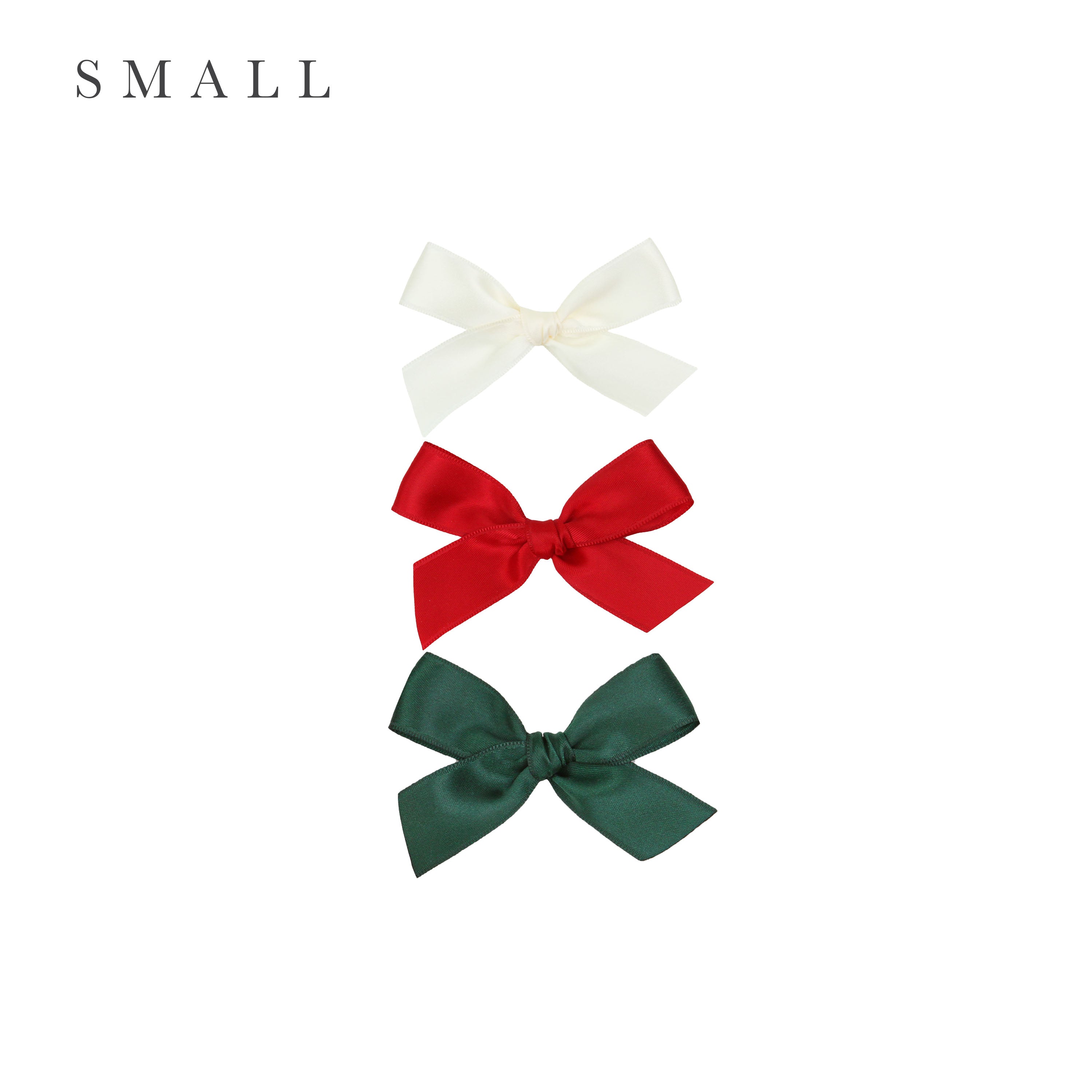 Satin Bow 3 Pack: Cherry Clips