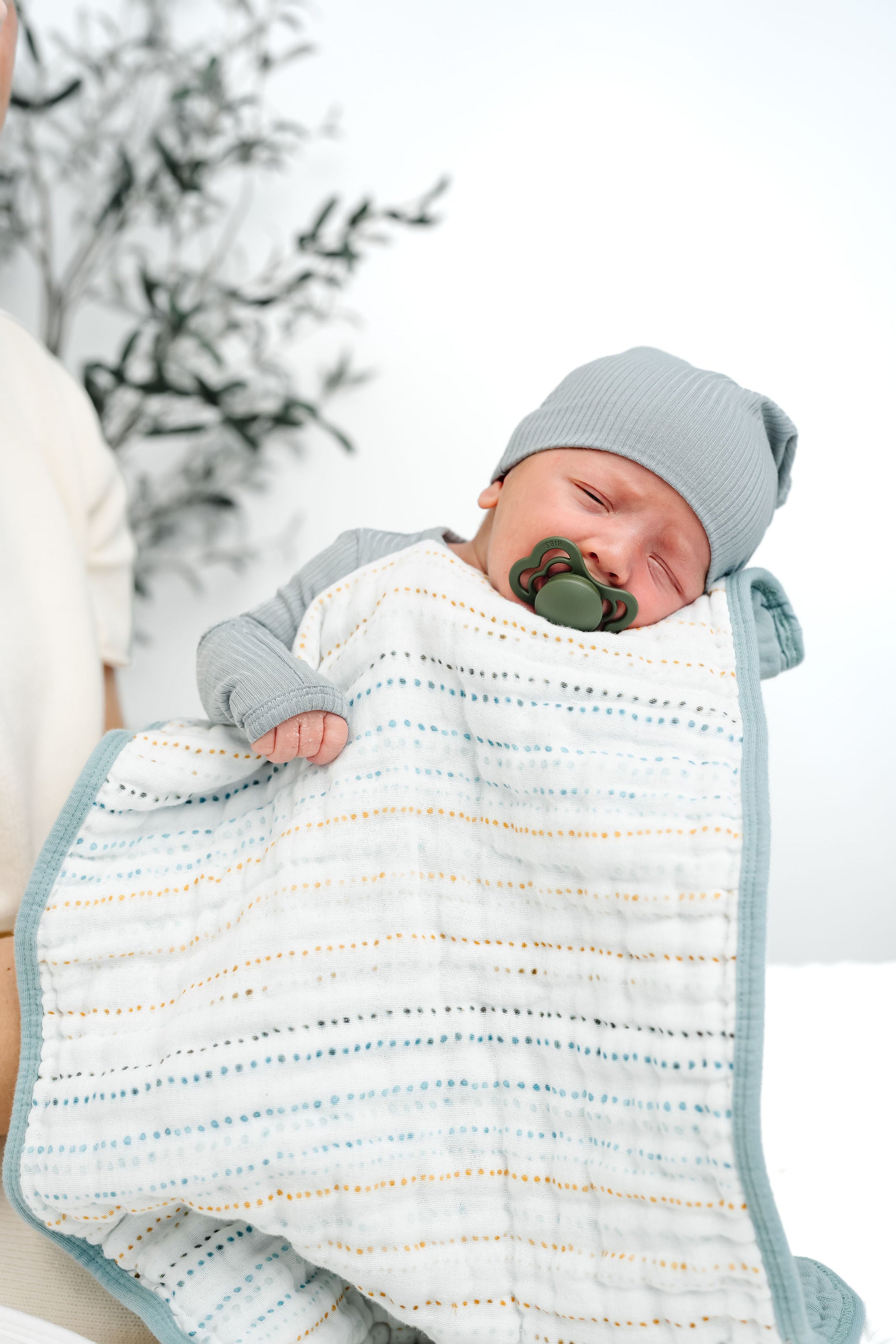 Cloud Muslin™ Burp Cloth 2 Pack - Conrad/Steel