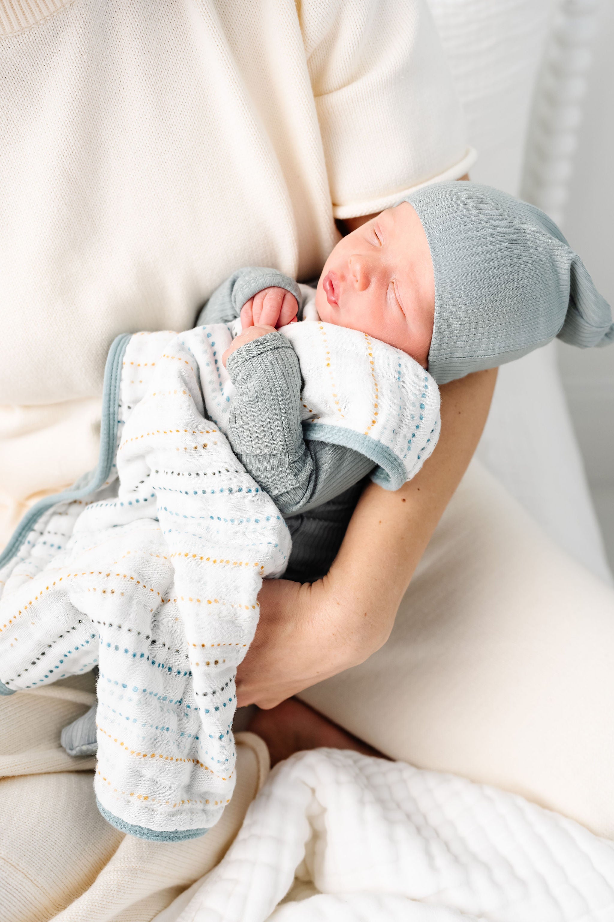 Cloud Muslin™ Burp Cloth 2 Pack - Conrad/Steel