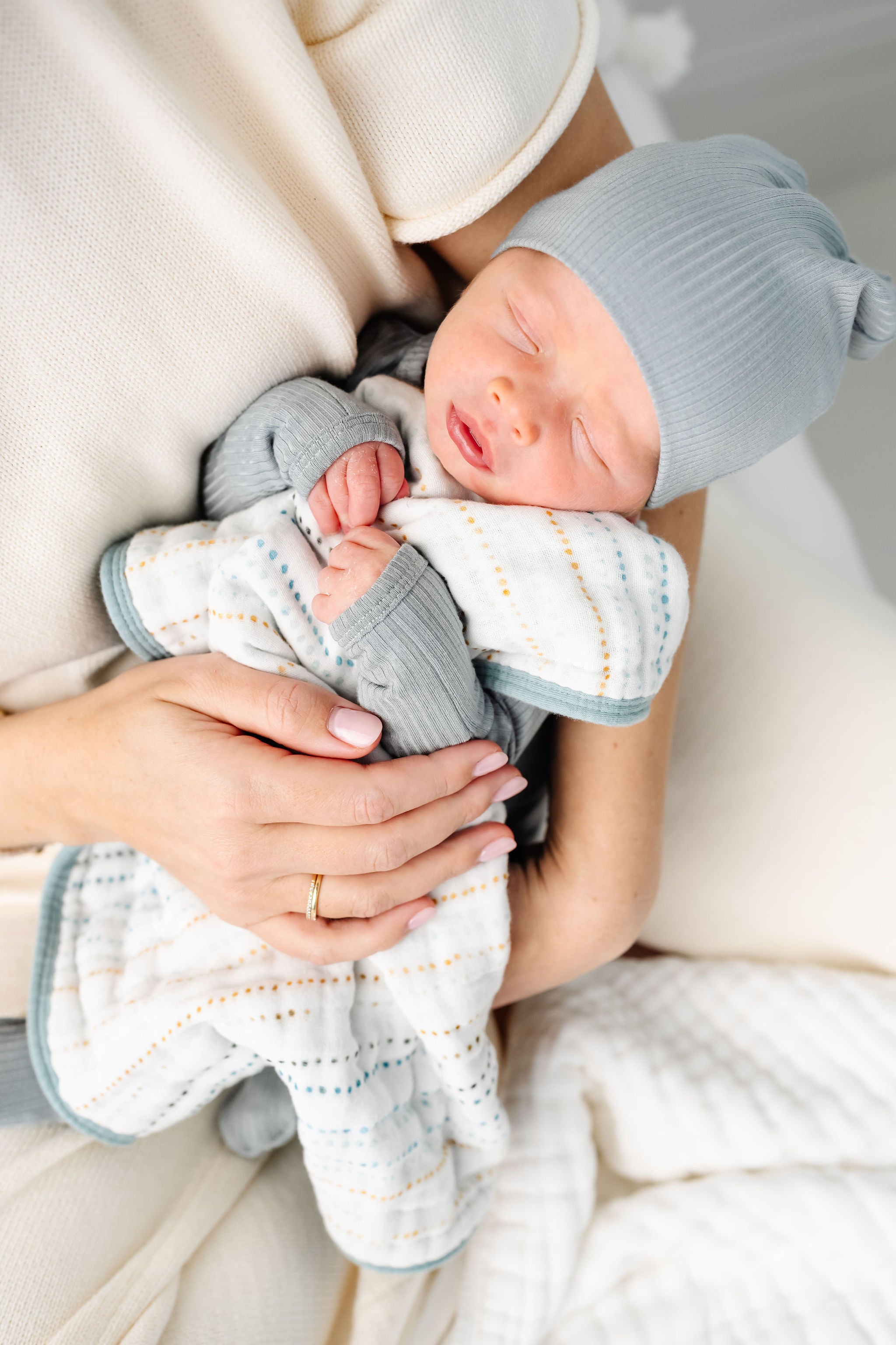 Cloud Muslin™ Burp Cloth 2 Pack - Conrad/Steel