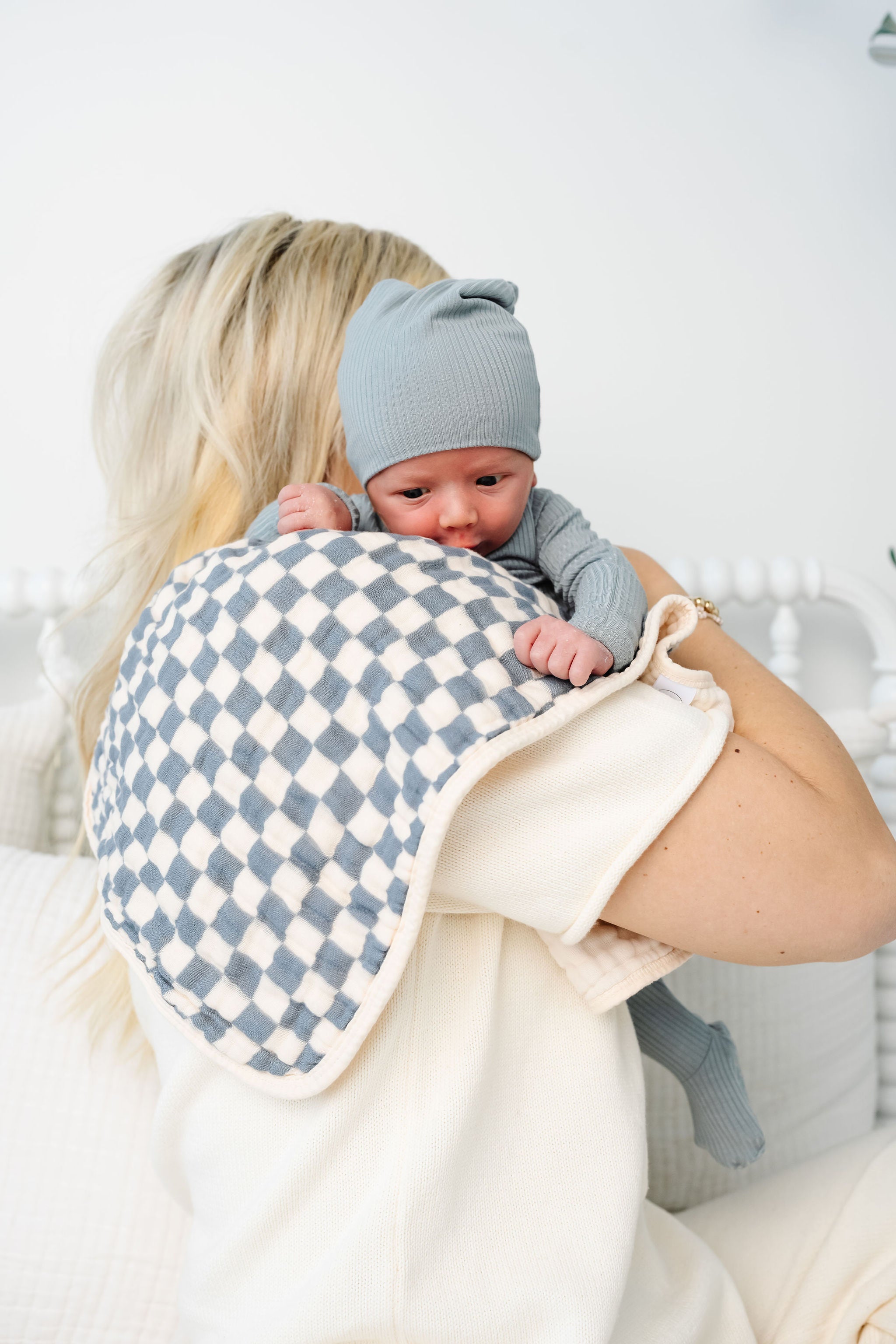 Cloud Muslin™ Burp Cloth 2 Pack - Miles/Cream