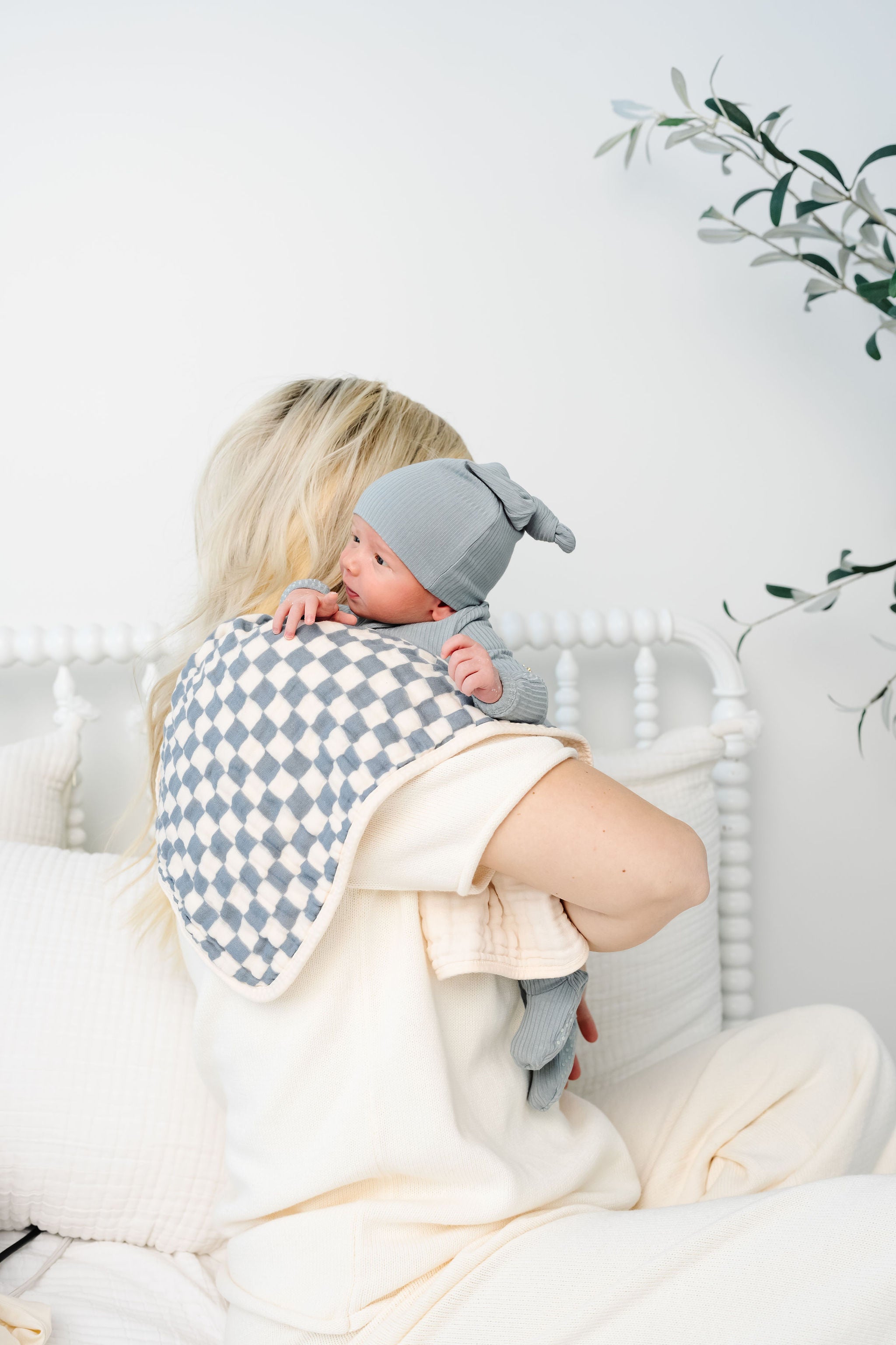 Cloud Muslin™ Burp Cloth 2 Pack - Miles/Cream